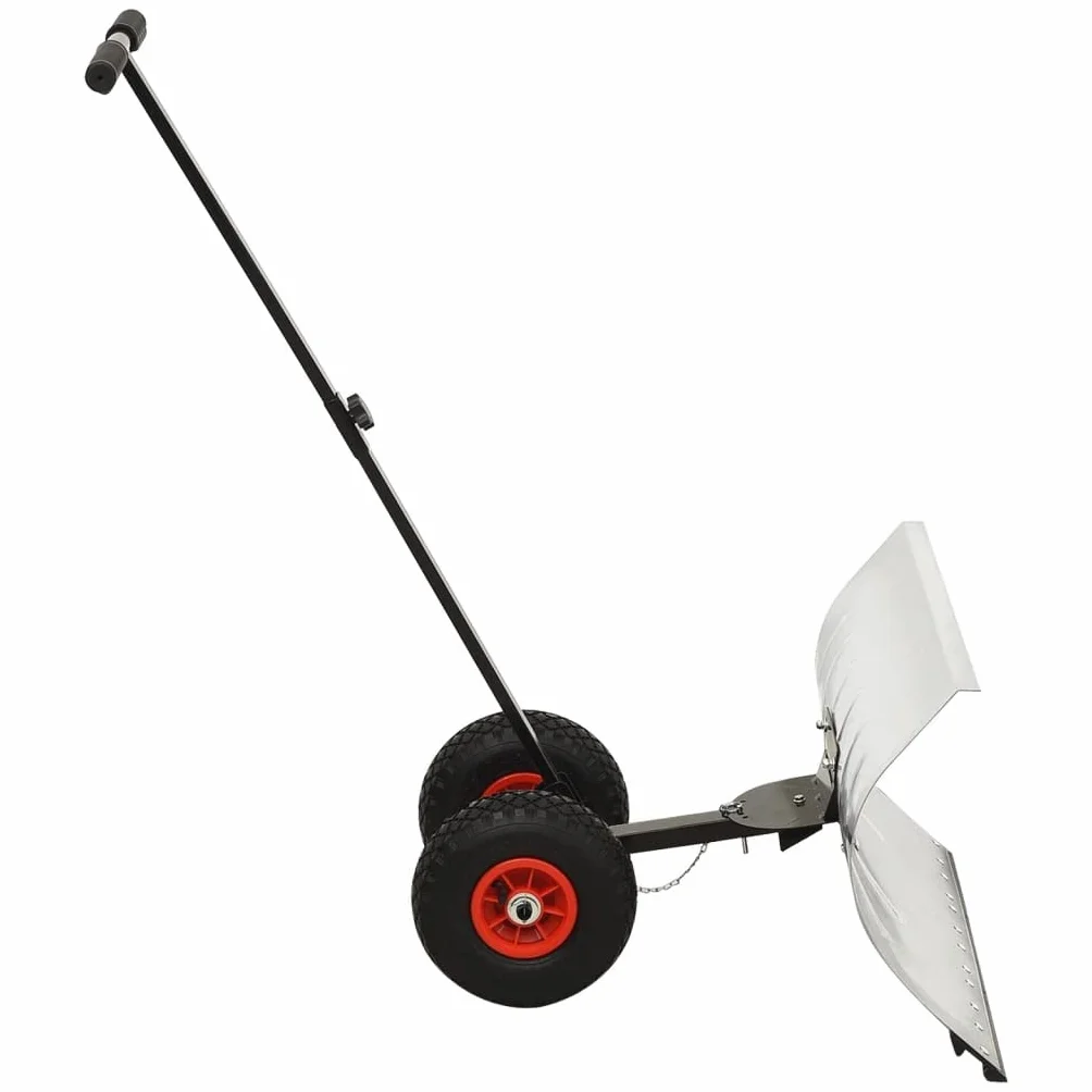 vidaXL Schneeschaufel mit Rädern Schneeschild Schneeschieber Schneeräumer