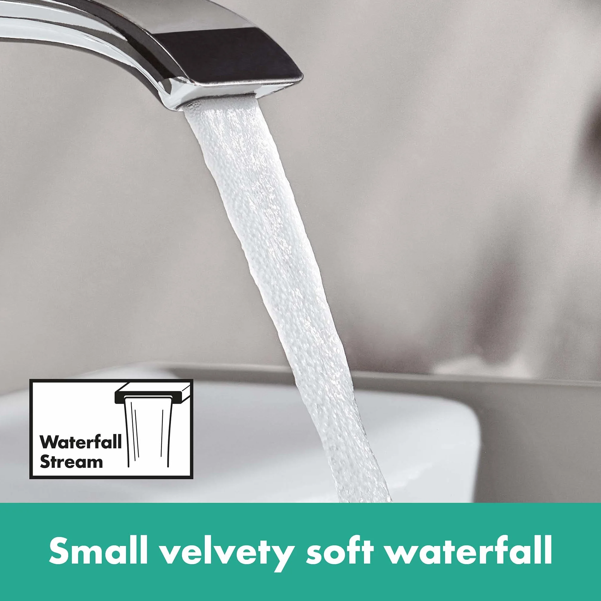 hansgrohe Vivenis - Waschtischarmatur ohne Ablauf, Wasserhahn Bad mit Auslauf Höhe 110 mm, Mischbatterie Waschbecken wassersparend (EcoSmart), Chrom, 75022000