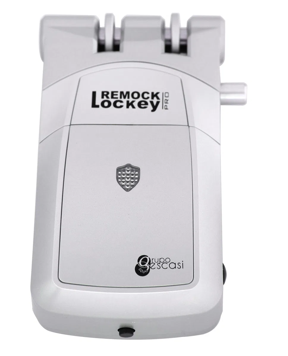 Remock Lockey Pro RLP4S Unsichtbares Sicherheitsschloss, mit 4 Fernbedienungen (3 V), Silber