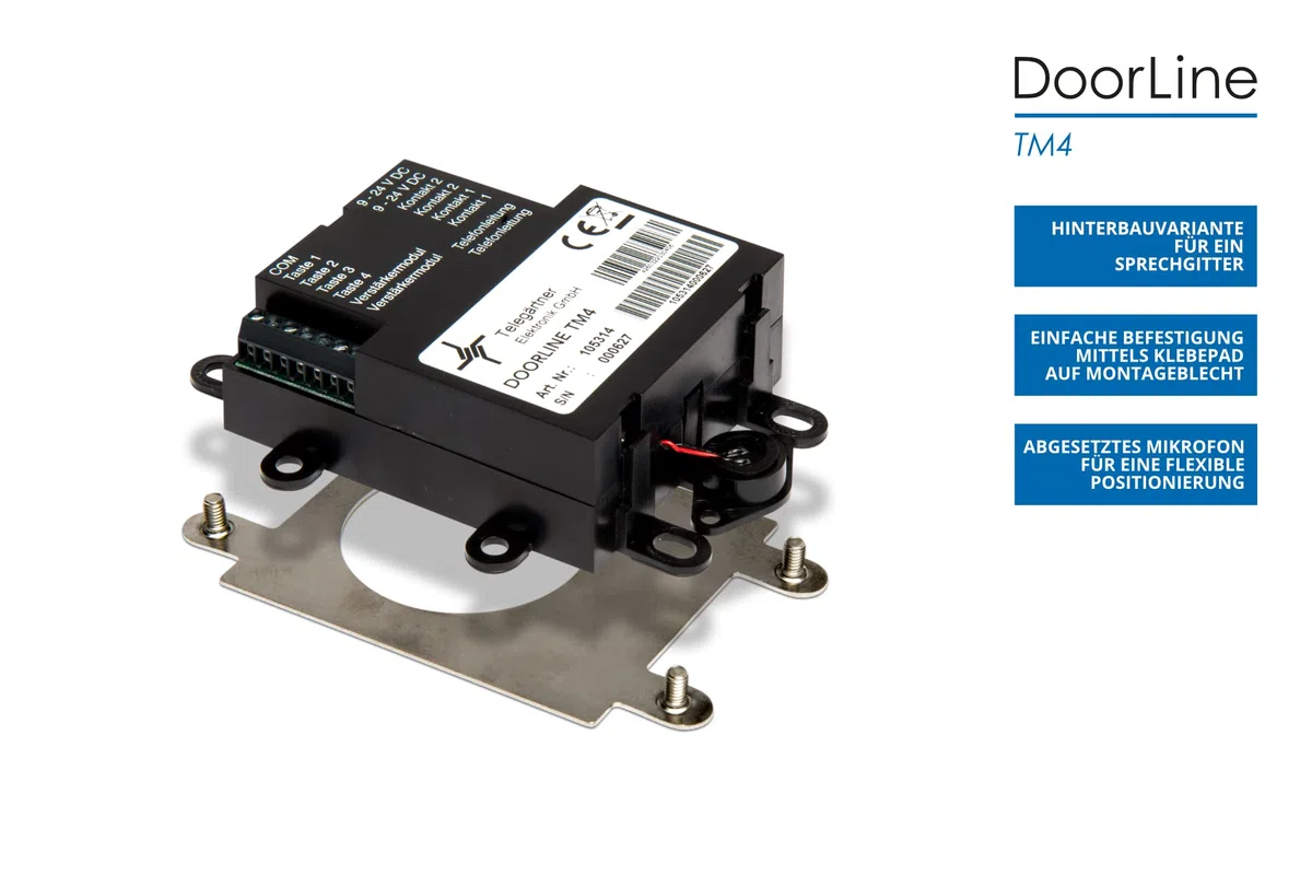 TM4 von Telegärtner Elektronik, Clevere Hinterbau-Türstation, macht TK-Anlage FRITZ!Box / Router zur Tür-Sprechanlage