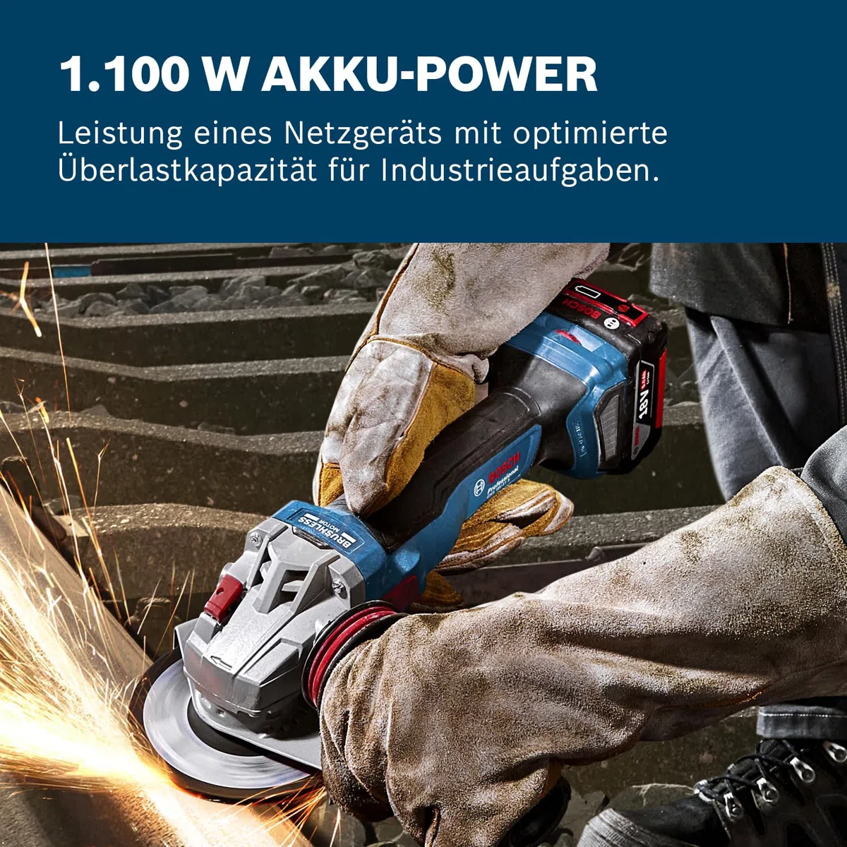 Bosch Professional 18V System Akku-Winkelschleifer GWS 18V-11 (Scheibendurchmesser 125 mm) ohne Drehzahlauswahl