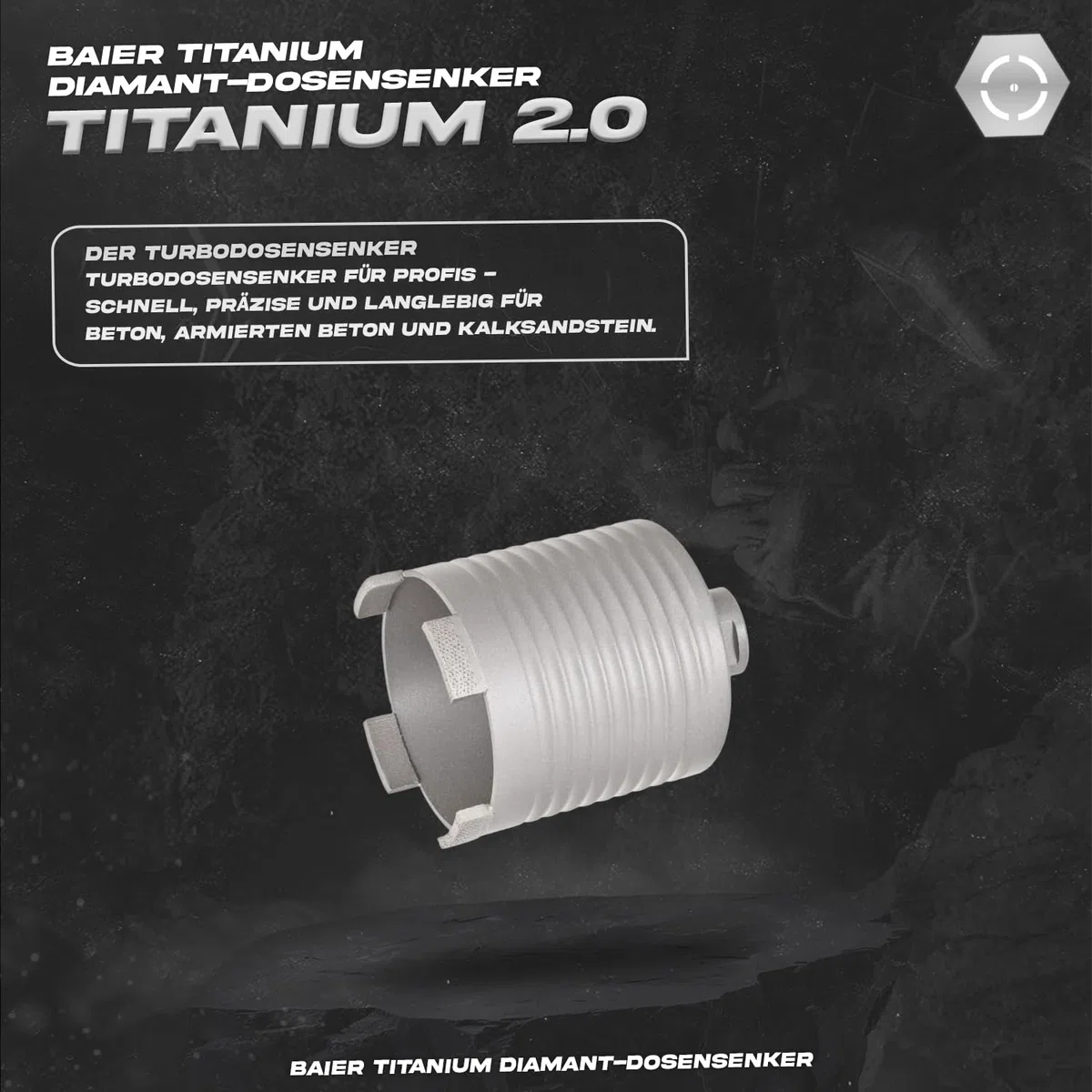 TITANIUM 2.0 DOSENSENKER 82mm M16 BAIER 10016