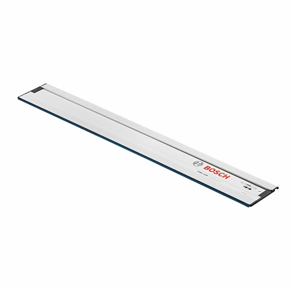 Bosch Professional Führungsschiene FSN 1100 (1,10 m Länge, kompatibel mit Bosch Professional GKS Kreissägen G-Modellen, GKT Tauchsägen, bestimmten GST Stichsägen + GOF Fräsen mit Adapter)