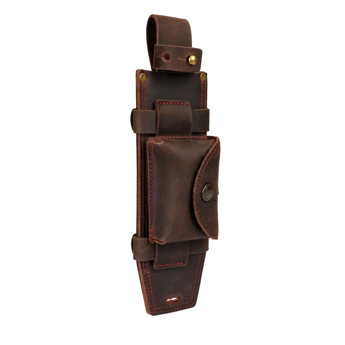 TOURBON Lederscheide für Messer mit feststehender Klinge, Gürtelmesserholster mit Feueranzünderhalter und Tasche