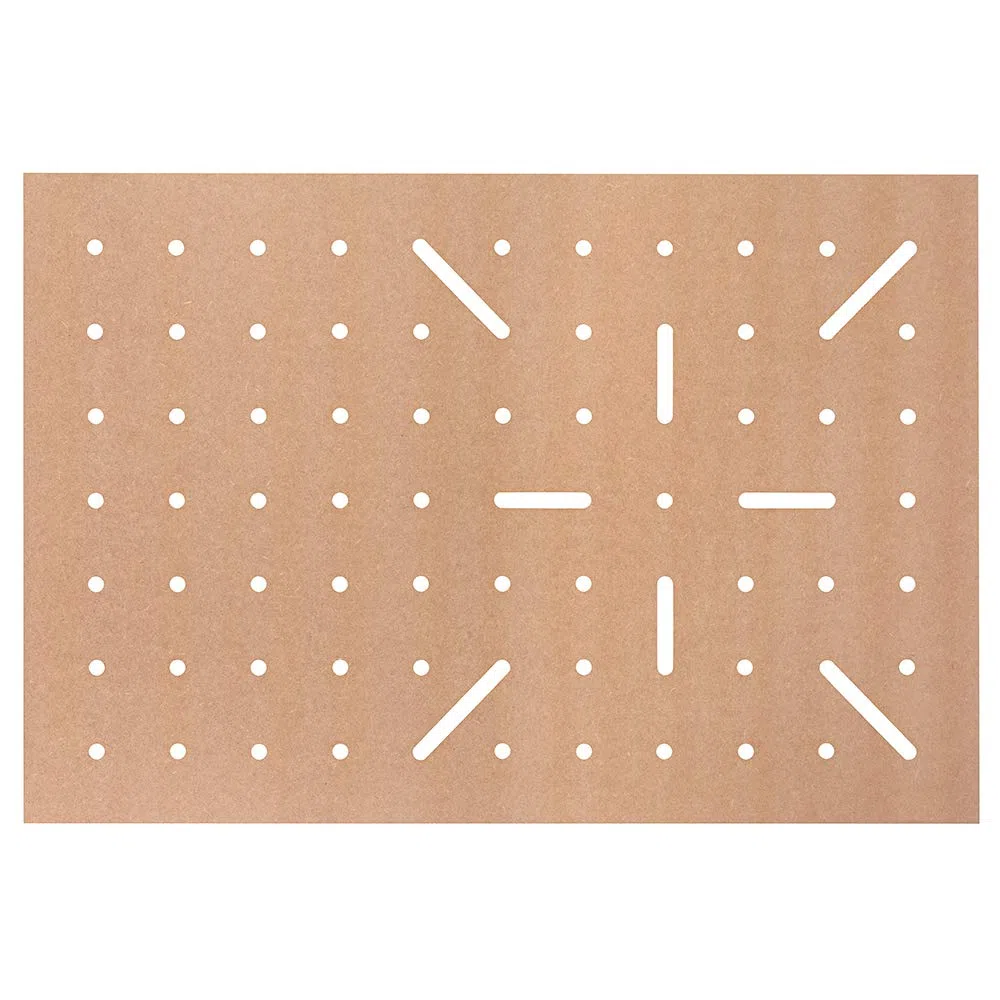 Platte für DICTUM Multifunktionstisch PRO, Lochmuster X61, MDF braun