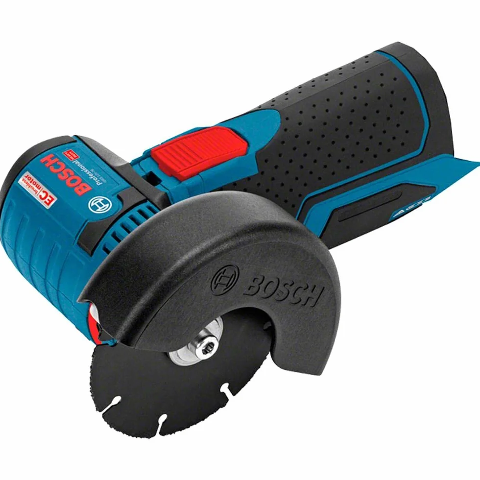 Bosch Professional 12V System Akku Winkelschleifer GWS 12V-76 (inkl. 1x Hartmetall-Trennscheibe, 1x Carbide Multi Wheel, 76 x 10 mm, 2x Inox-Trennscheibe, Schutzhaube, Einlage, ohne Akku/ Ladegerät)