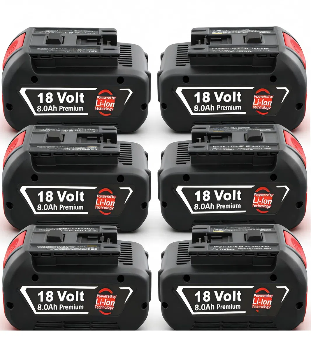 6X 8.0Ah/8000mAh Ersatzakku für Bosch akku 18V BAT618 BAT618G BAT609 BAT609G BAT619 BAT619G BAT610G BAT610 BAT612 BAT622 18V Akku Ersatzteile