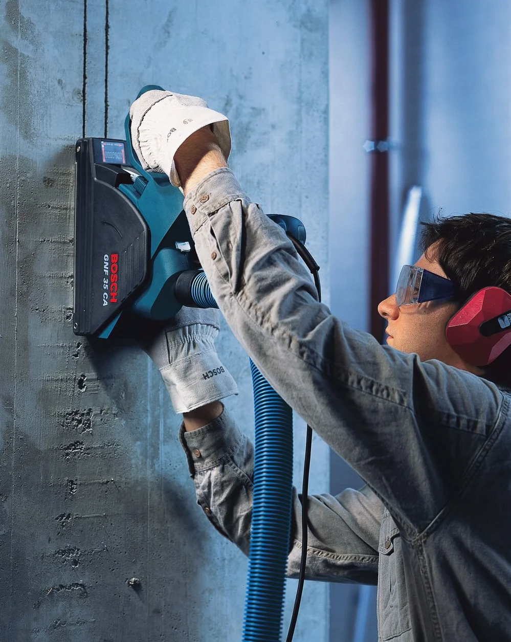 Bosch Professional Mauernutfräse GNF 35 CA (Leistung 1.400 Watt, Scheiben-Ø150mm, 7x Distanzscheibe, inkl. Handwerkoffer)
