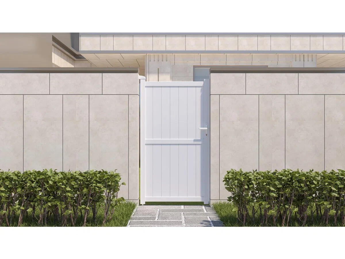 Habitat et Jardin Gartentor aus Aluminium Lola - 101,2 x 180,9 cm - Weiß