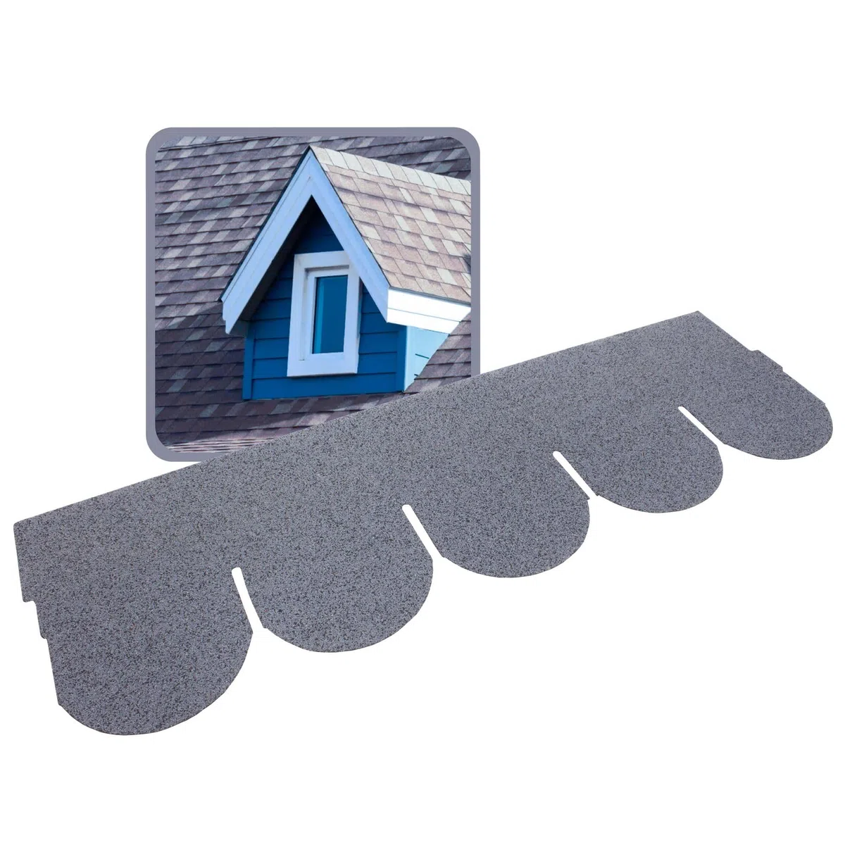20x Bitumen Dachschindeln Biberschwanz Grau 1 m x 32 cm - 2,6 m² selbstklebend mit Glasvlieseinlage - wetterfest & UV-beständig für Gartenhaus, Carport, Garage, Pavillon