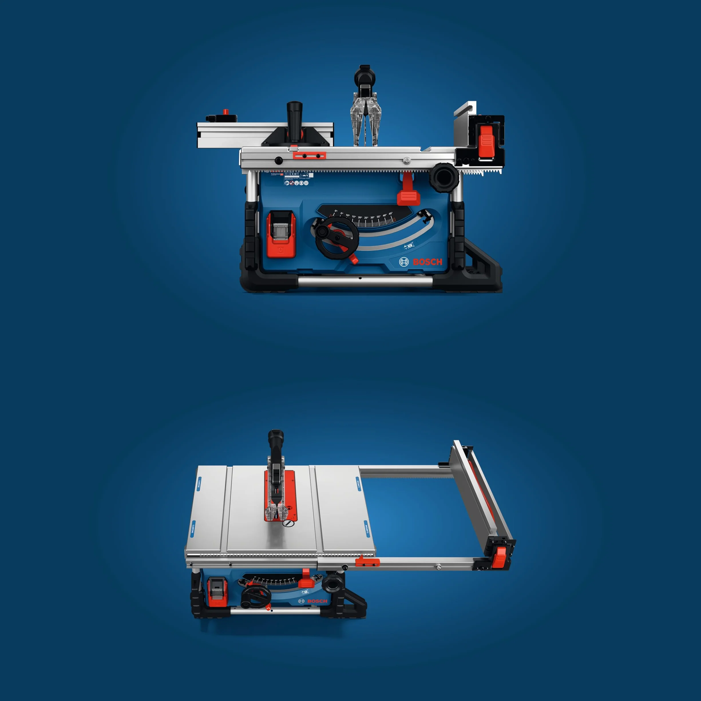 Bosch Professional 18V System Akku-Tischkreissäge GTS 18V-70 (inkl. Sägeblatt Optiline Wood, Winkelanschlag, Schiebestock, Ringschlüssel, Schutzabdeckung, 2x Adapter, Profilschiene, Parallelanschlag)