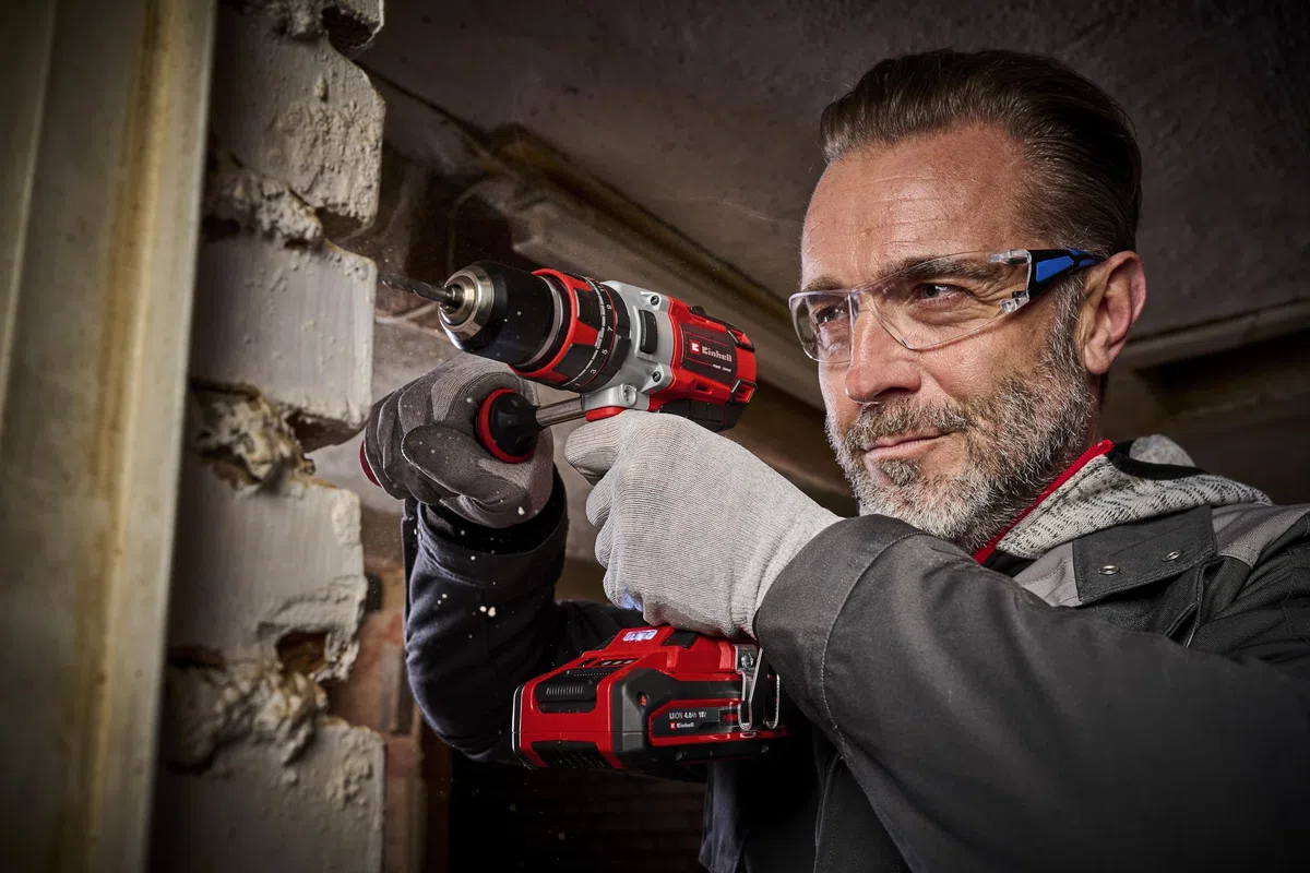 Einhell Professional Akku-Schlagbohrschrauber TP-CD 18/80 Li-i BL - Solo Power X-Change (18 V, Brushless, 80 Nm, Schlagbohrfunktion, 13 mm Bohrfutter, 2 Gang, ohne Akku)