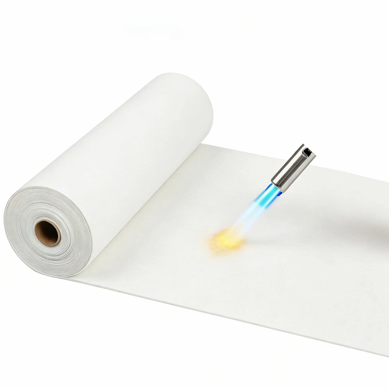Keramikfaserpapier 2300℉ Hochtemperatur-dichtungspapier | Dicke 1 Mm - 10 Mm | Asbestfrei, Feuerbeständig | Flexibel Und Schneidbar Für Industrieöfen Und Holzöfen(Size:Full roll: 3mm x 20m)