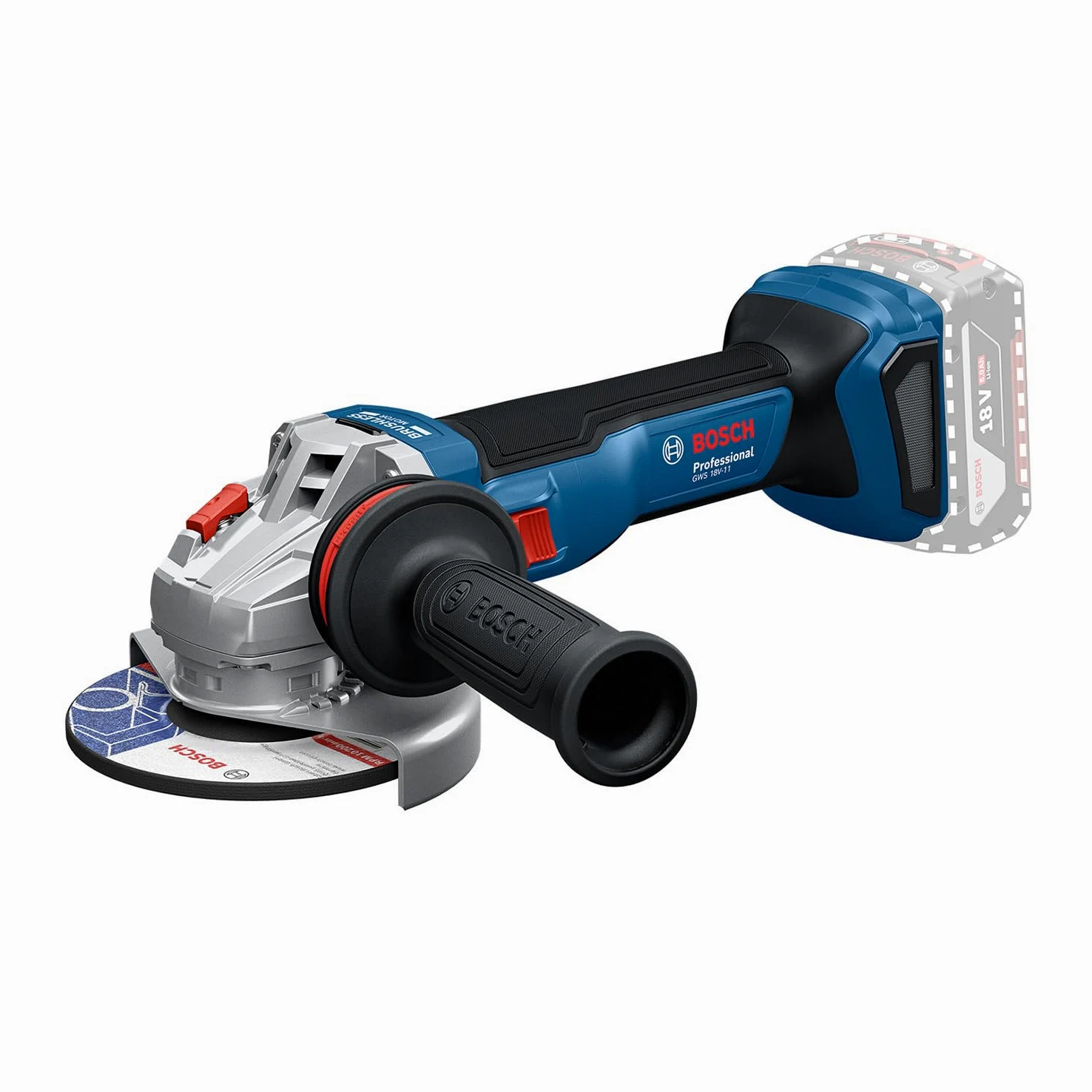 Bosch Professional 18V System Akku-Winkelschleifer GWS 18V-11 (Scheibendurchmesser 125 mm) ohne Drehzahlauswahl