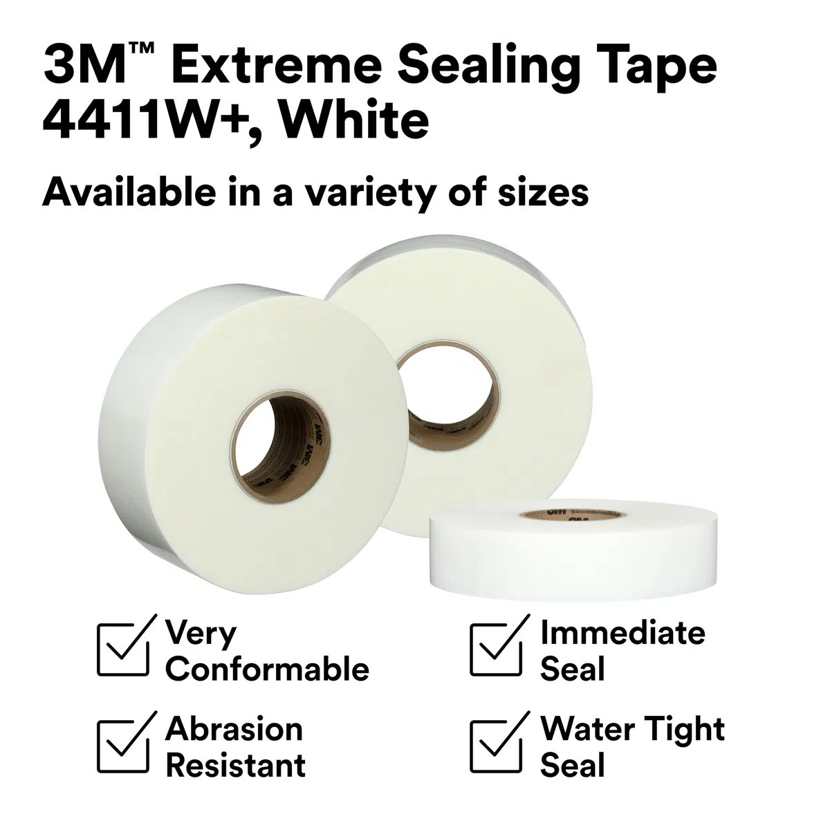 3M Extreme Dichtungsband 4411W+, Weiß, 5,1 cm x 36 m, 1 Rolle