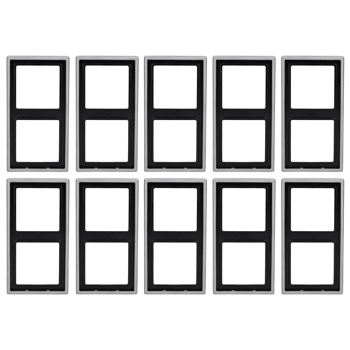 10x Jung ES2982 Rahmen 2fach Edelstahl Serie LS