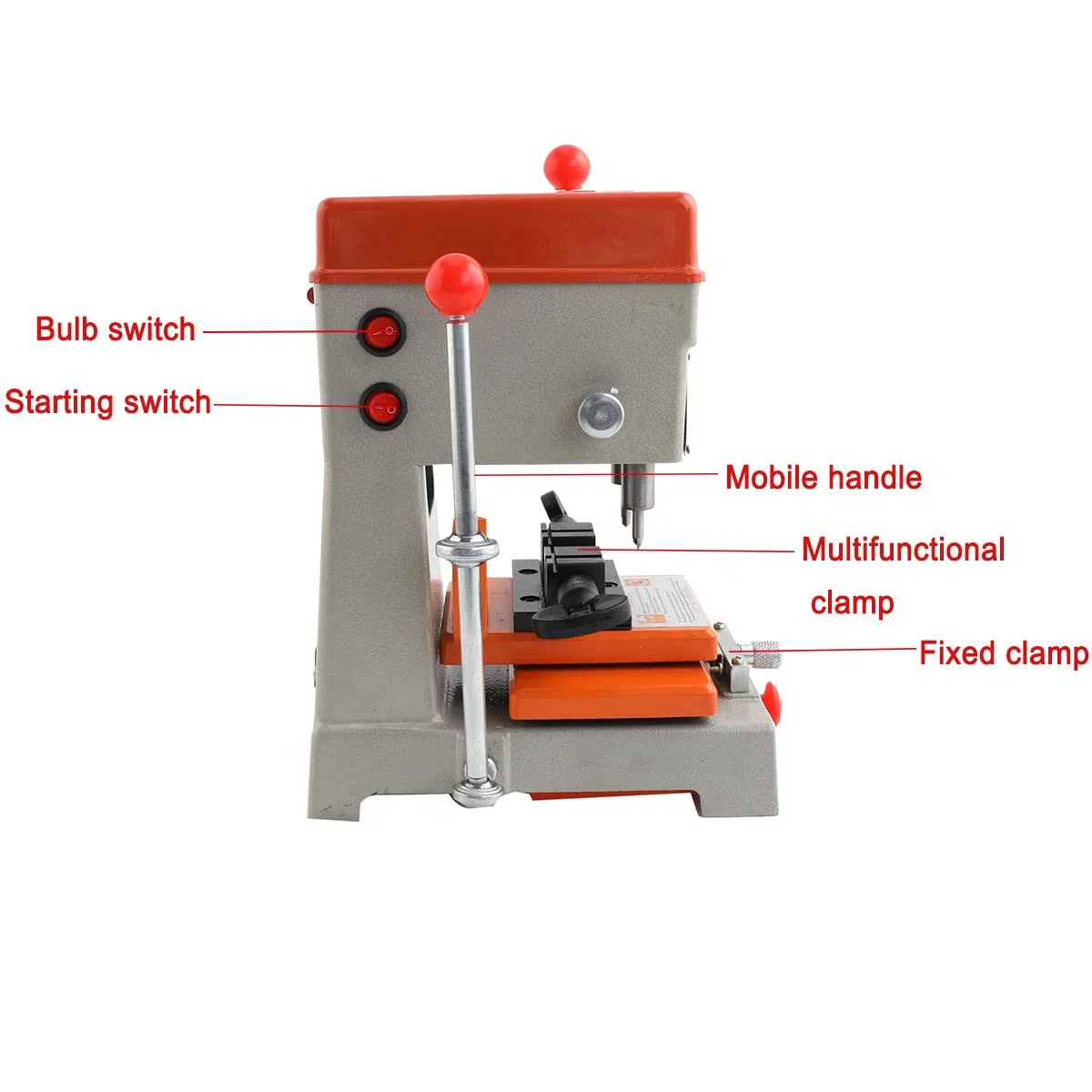 Schlüsselkopiermaschine, 100W 220V Professionelle Universal Schlüsselfräsmaschine Säulenbohrmaschine, Schlüsselfräse Schlüsselvervielfältiger Schlosser Werkzeug, 8000 r/min
