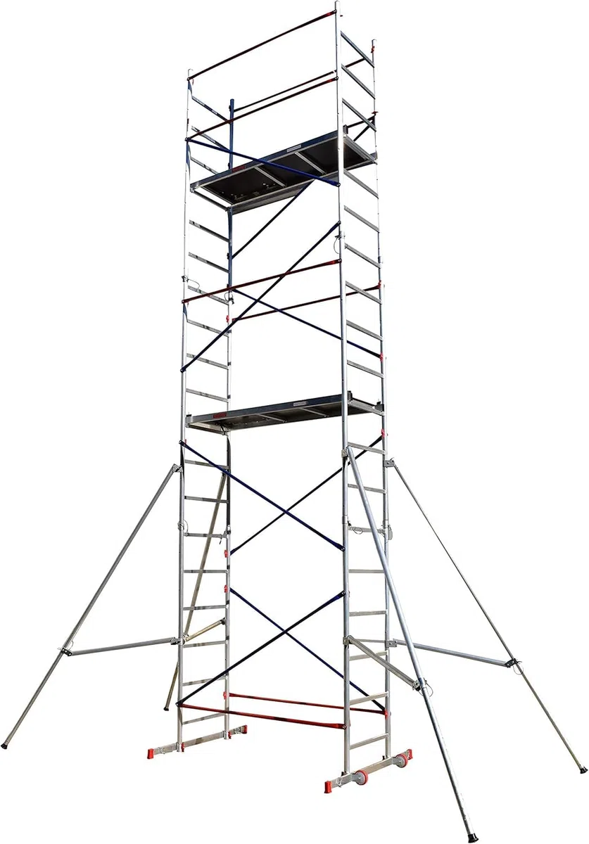 HOME MASTER Heimwerken Gerüstturm | Fahrbares Arbeitsgerüst | Chnelle Montage | Aluminium (7m Home Master Heimwerken Gerüstturm)