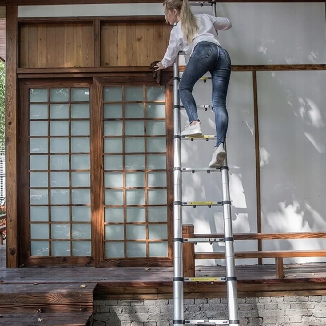 Teleskopleiter Ausziehbar mit Gelenkfunktion – 4,4m / 440cm (2x2,2m Stehleiter), Alu Kombileiter Mehrzweckleiter Klappbar, EN131 Belastbar 150kg, Rutschfest & Platzsparend, Haushalt & Baustelle