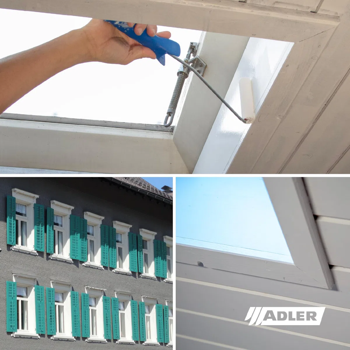 ADLER Fenster- und Türenlack - Weißlack matt 2,5 Liter - Acryl Weisslack für Innen und Außen - Wetterfeste Grundierung und Lackfarbe für Holz, Metall & Kunststoff