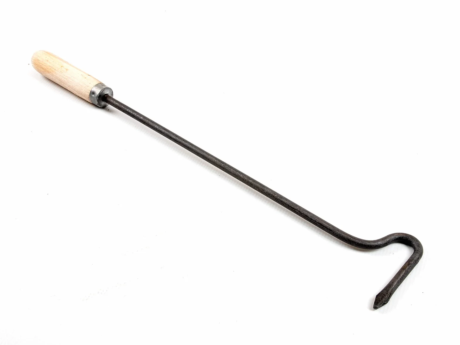 TOP TOOLS Feuerhaken mit Holzgriff - 80cm, Schüreisen, Stecheisen, Kamin, Freistehend, Entlüftungsfrei, Pulverbeschichtet, Rustikal, Innenbereich, Keine (None)