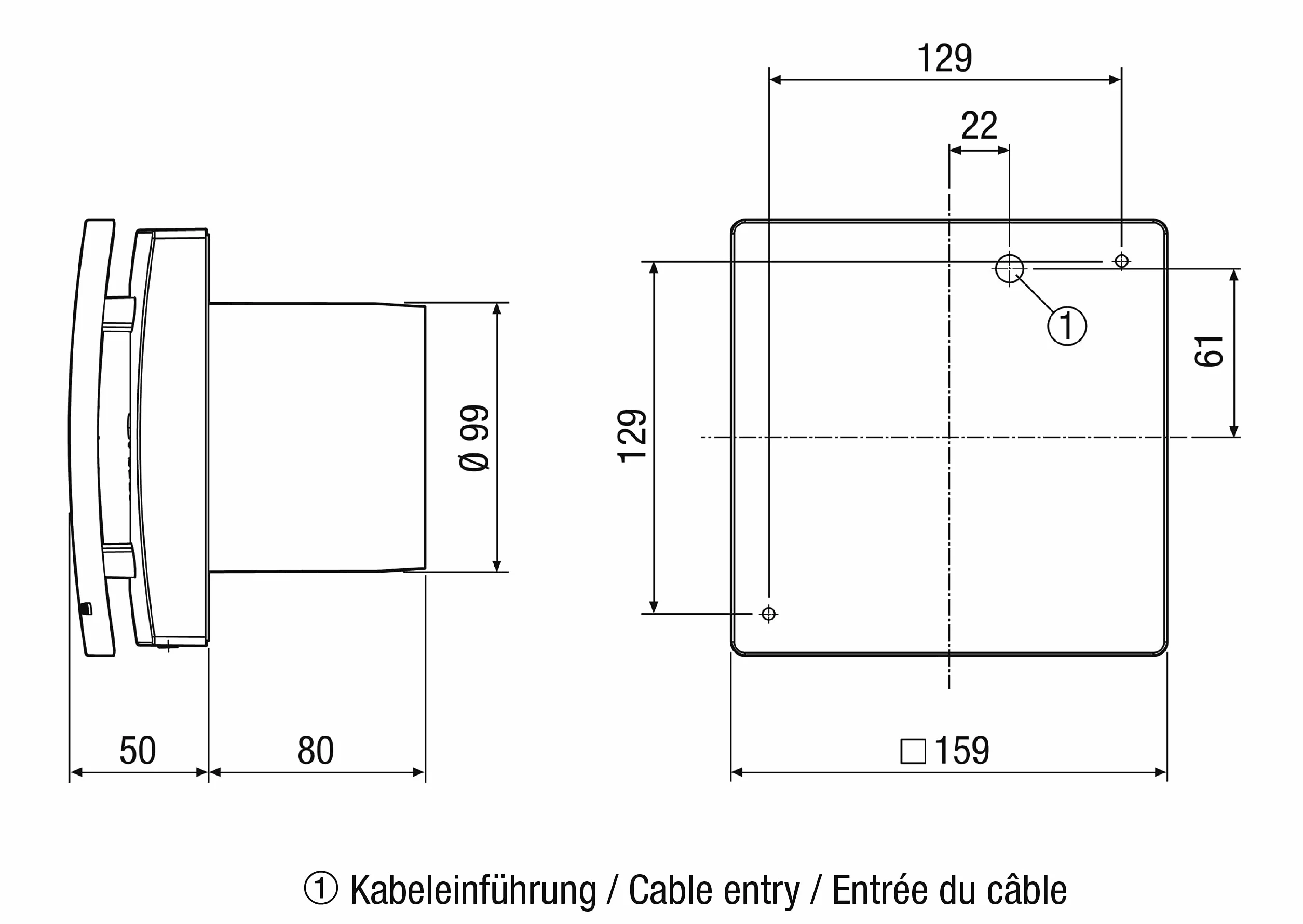 Maico - Original ECA 100 ipro H, 0084.0203 - Feuchte-Vollautomatik, zweistufiger Kleinraumventilator, für Bad, Dusche, Saunavorraum, Waschküche