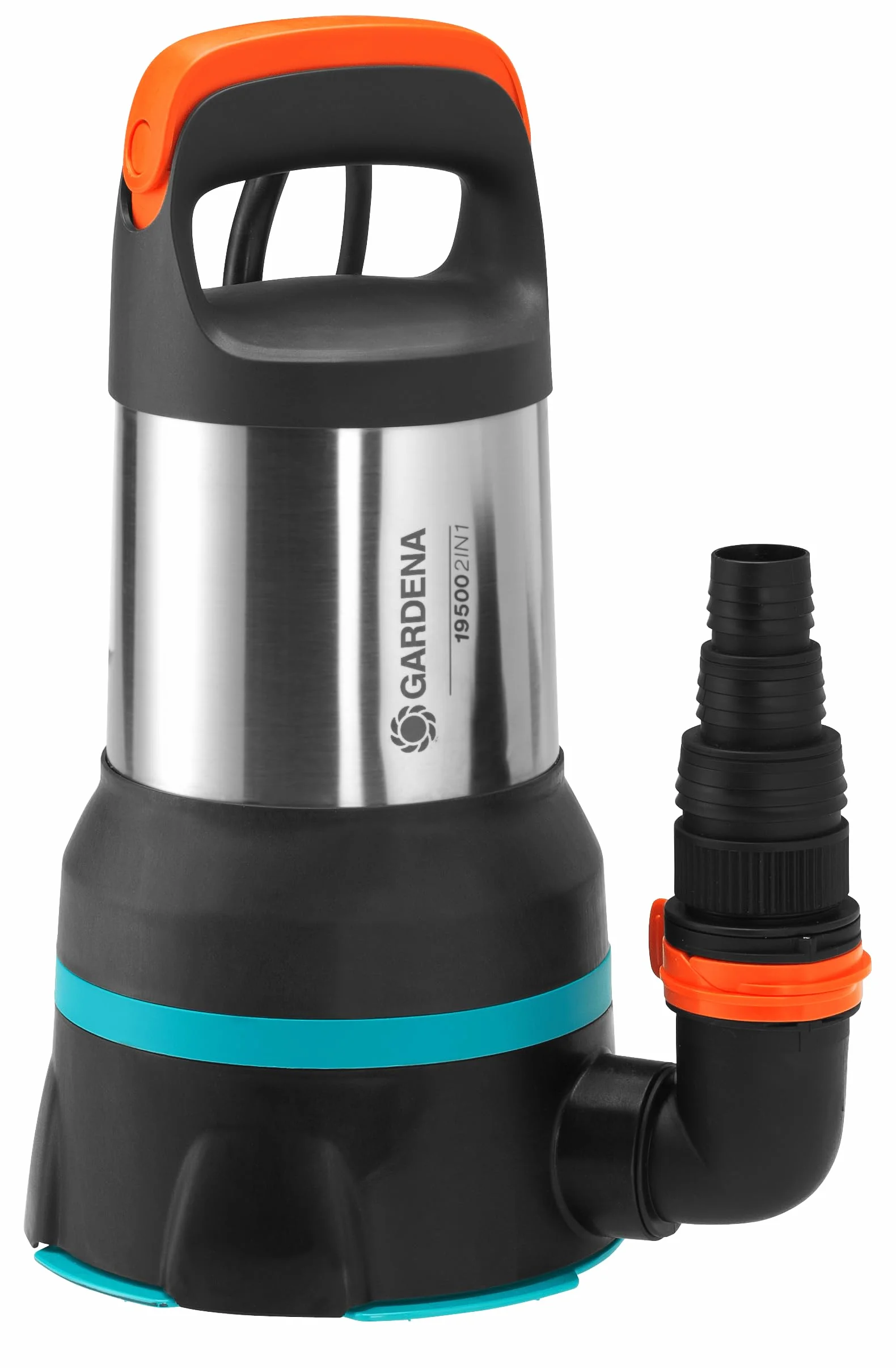 Gardena 09049-20 Klar-/Schmutzwasser-Tauchpumpe 19500 Aquasensor, Standard, small, bis zu 19.500 l/h - led-aquasensor