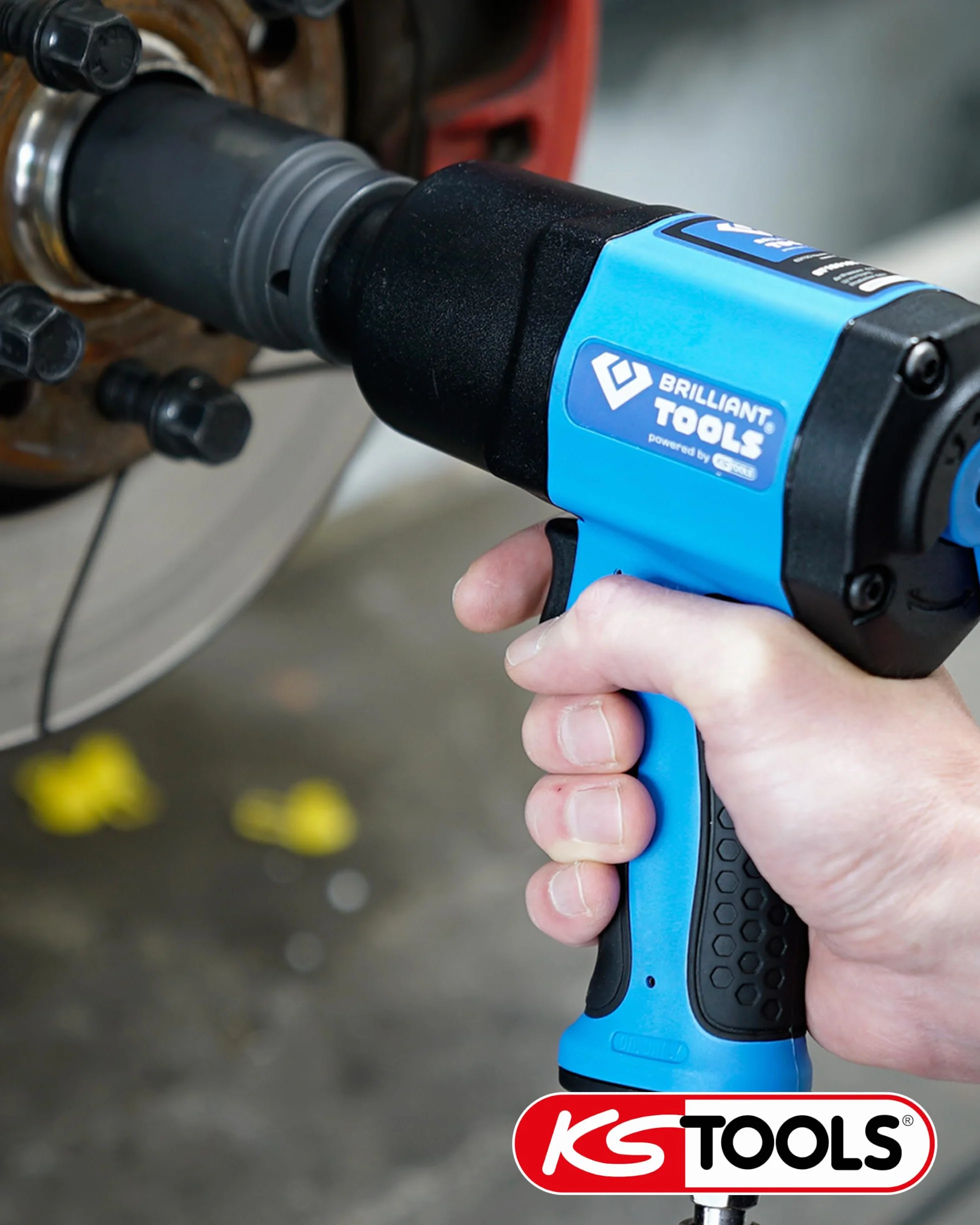 BRILLIANT TOOLS BT160200 3/4 Zoll Druckluft-Schlagschrauber, 1800NM [Powered by KS Tools]