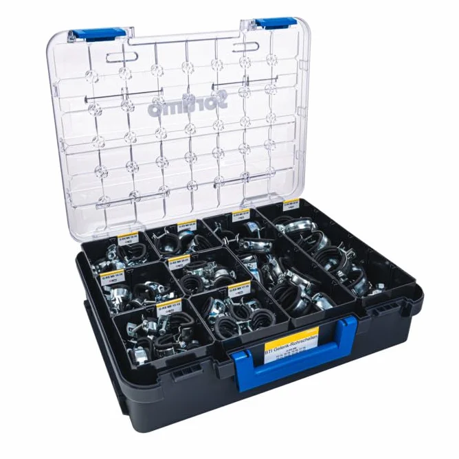 Sortimo T-BOXX 320 mit 16 Insetboxen H63 – Optimale Kleinteile-Aufbewahrung mit flexiblem Trennsystem, transparenter Deckel für schnellen Überblick