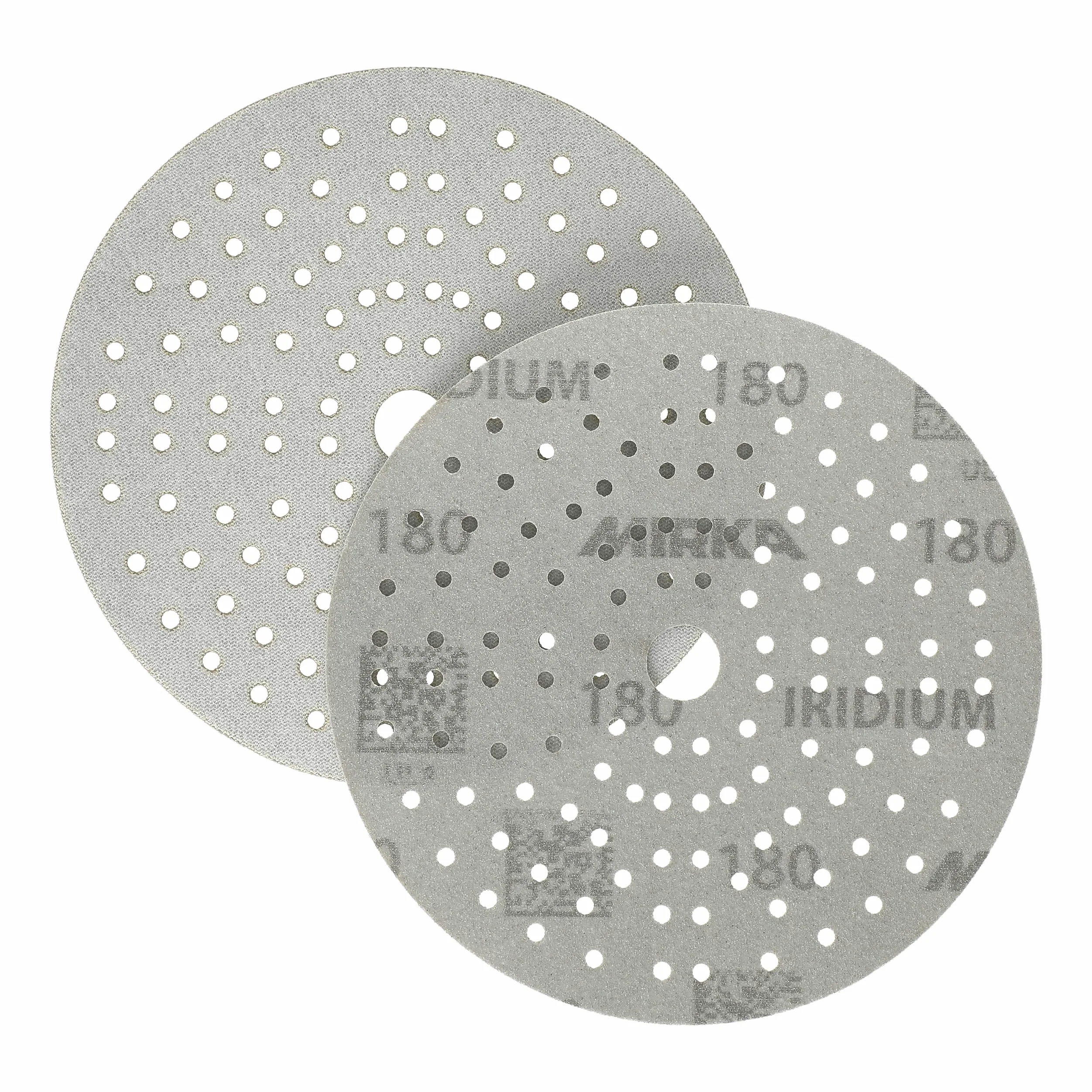 Mirka Schleifpapier Iridium Ø 150 mm Klett 121-Loch Korn 180 100 Stk | Premium-Schleifpapier Korn 180 für Lack Spachtel Grundierung Holz Stahl Kunststoff vielseitig einsetzbar