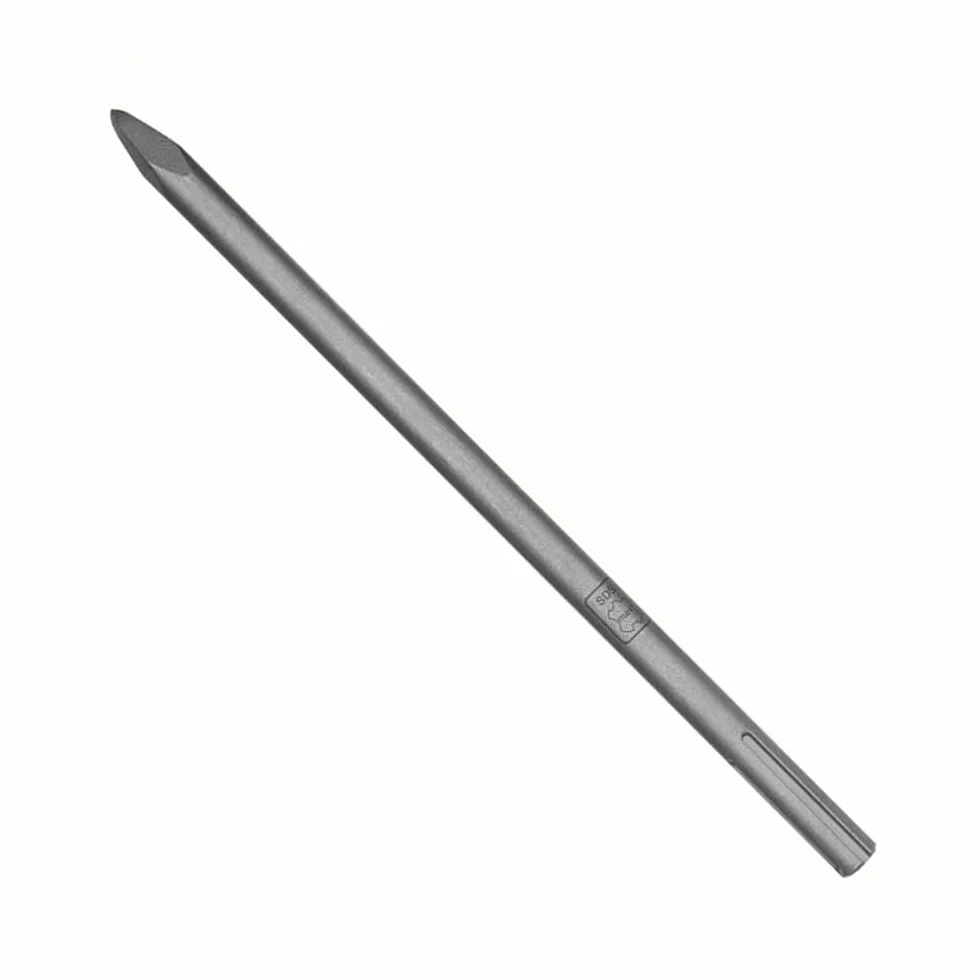 S&R Spitzmeißel SDS MAX 400mm Set, Spitz Meißel SDSMax mit 2 Staubschutzmasken, gehärteter Stahl, Meißel für Beton, Stein, Ziegel, Mauerwerk, kompatibel mit Bohrhammer von Bosch, Metabo, Hilti