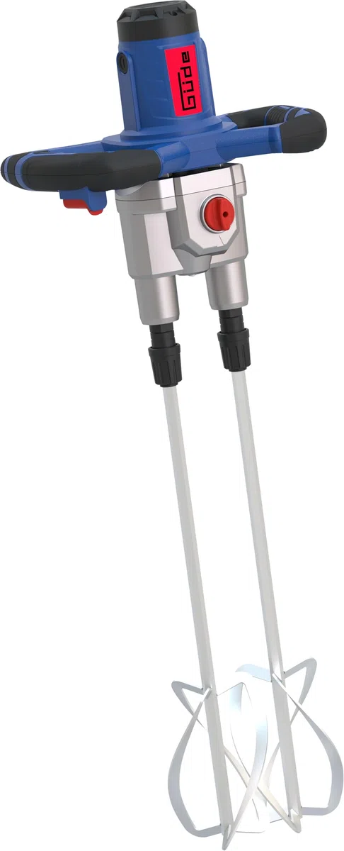 Güde Rührwerk GRW 1811.1 TWIN (1800 W, 2-Gang-Getriebe, 0-460 | 0-620 1/min max. Leerlaufdrehzahl, 100 l max. Mischvolumen, Mischzeitreduzierung bis zu 50%, Soft-Start-Funktion, Metallgetriebegehäuse)
