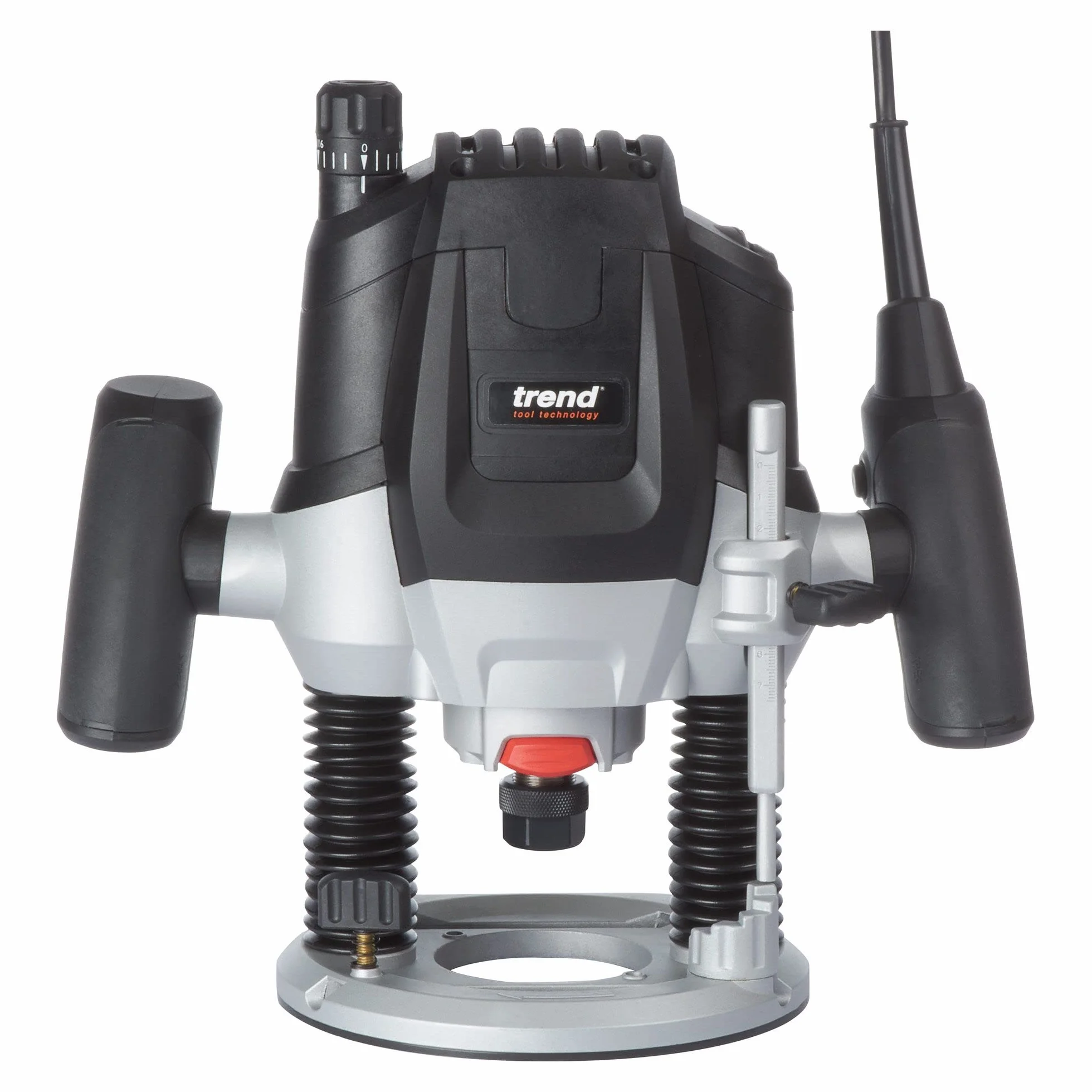Trend T7 Oberfräse 2100 W, 12 mm Spannzange, variable Drehzahl, 50 mm Frästiefe, Sanftanlauf, 230 V, für Arbeitsplatten, Nuten und Profilfräsungen, im Koffer, T7EK/EURO