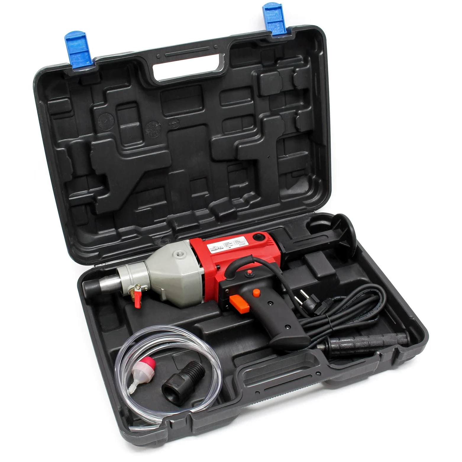 Wiltec Kernbohrgerät bis 110 mm Nass Kernbohrmaschine 2080 W 1700 U/min mit Transportkoffer und Zubehör