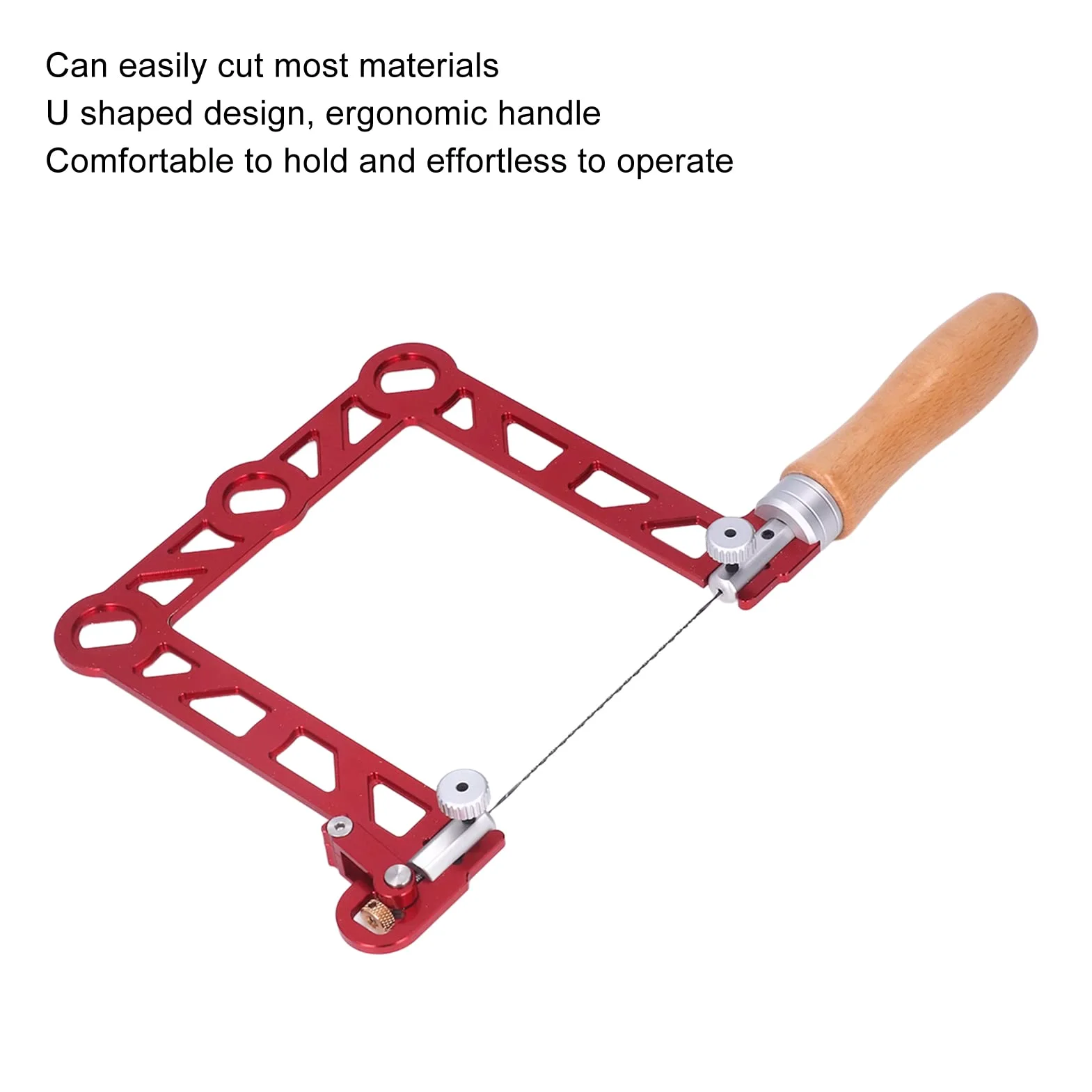 Präzisions Laubsäge 5 Zoll U-Rahmen mit Holzgriff und Schnellspann Mechanismus Alu Gehäuse für Metall Holz Modellbau