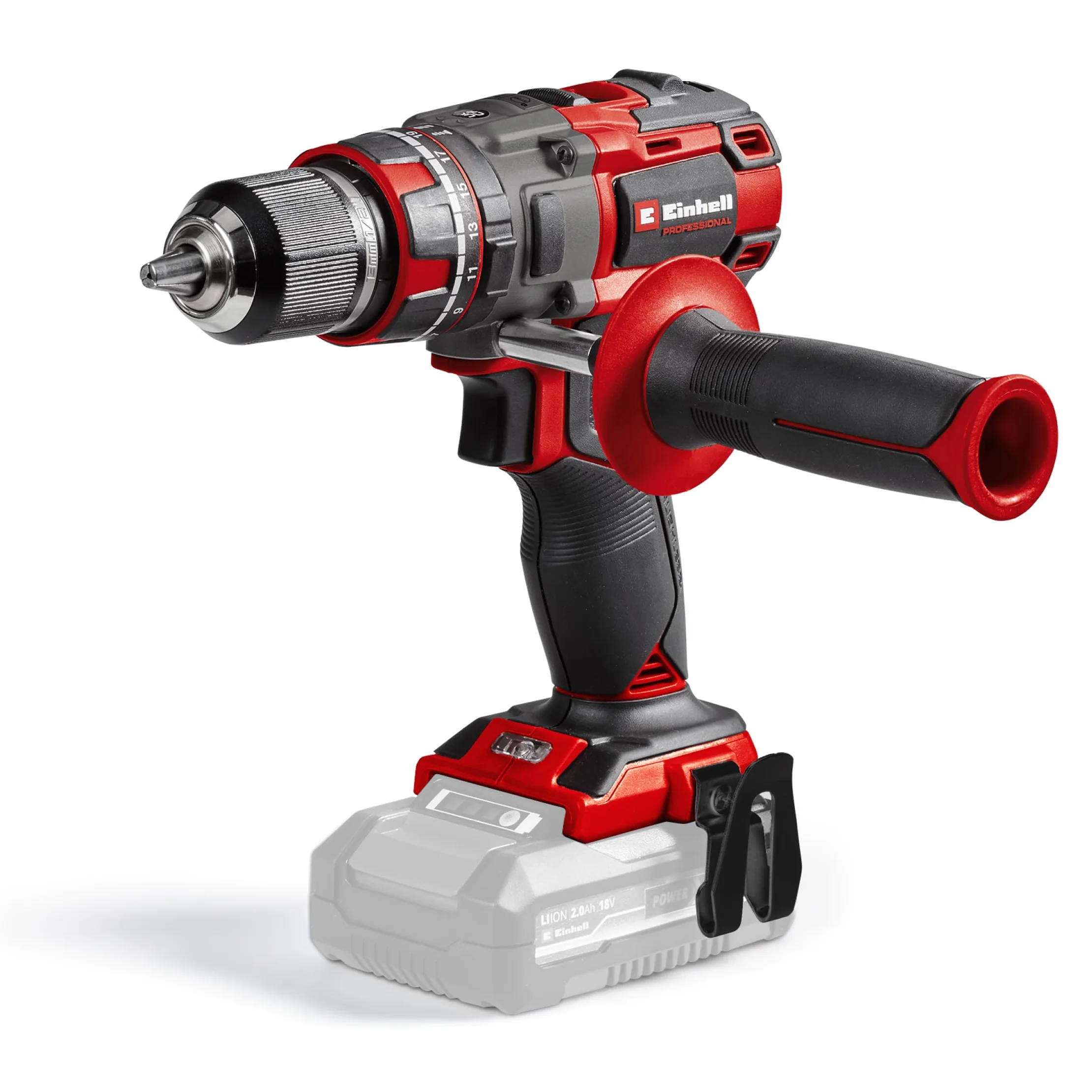 Einhell Professional Akku-Schlagbohrschrauber TP-CD 18/80 Li-i BL - Solo Power X-Change (18 V, Brushless, 80 Nm, Schlagbohrfunktion, 13 mm Bohrfutter, 2 Gang, ohne Akku)