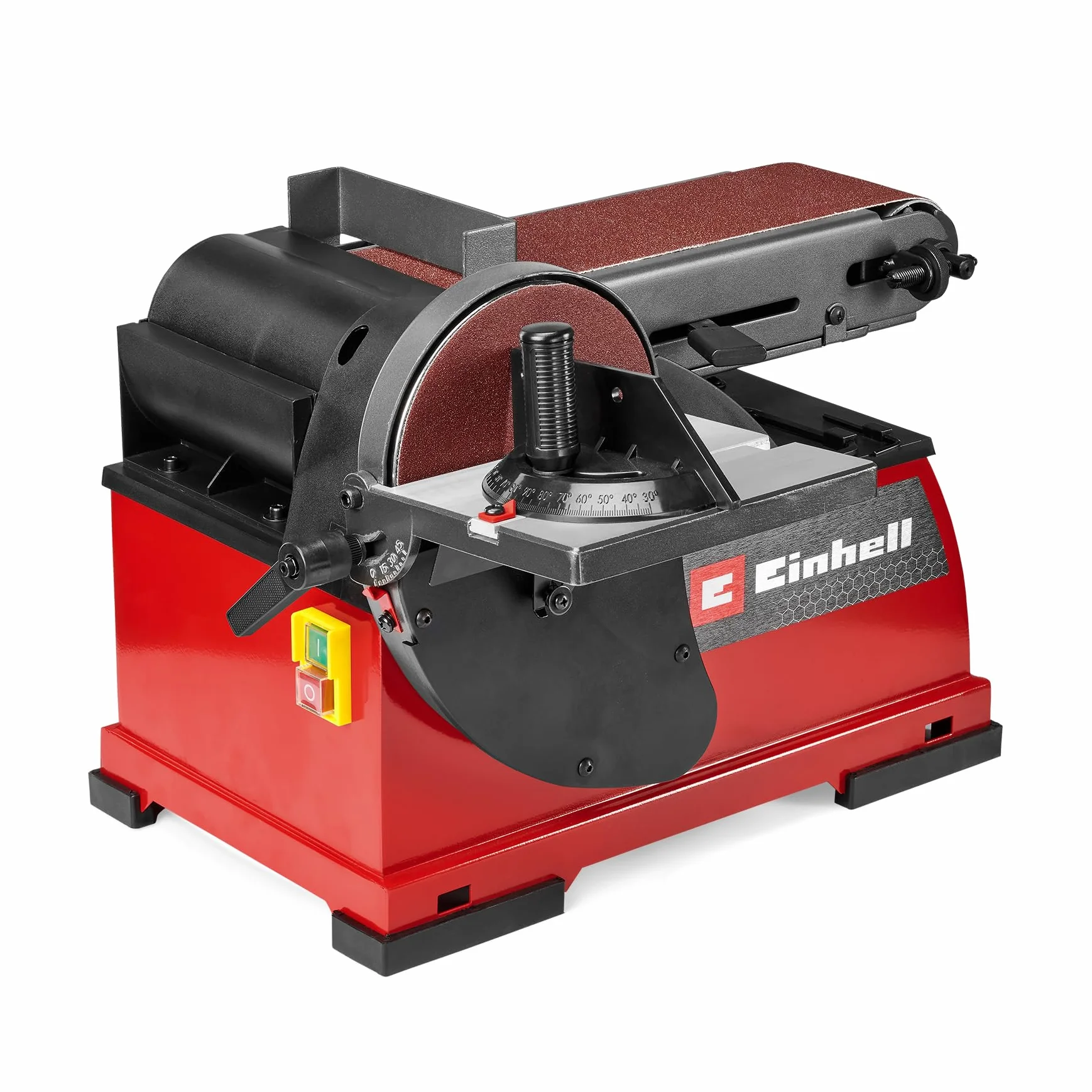Einhell Stand-Band-Tellerschleifer TE-US 400 (400 W, Ø 150 mm Schleifteller, 100 x 914 mm Schleifband, 348 m/min max. Schleifbandgeschwindigkeit, inkl. Zubehör)