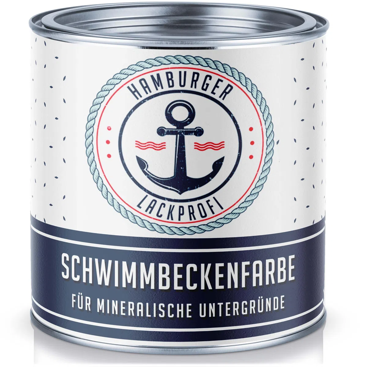 Schwimmbeckenfarbe SEIDENMATT Türkisblau RAL 5018 Blau für Beton Poolfarbe Schwimmbadfarbe Schwimmbeckenbeschichtung Unterwasserfarbe // Hamburger Lack-Profi (30 kg)