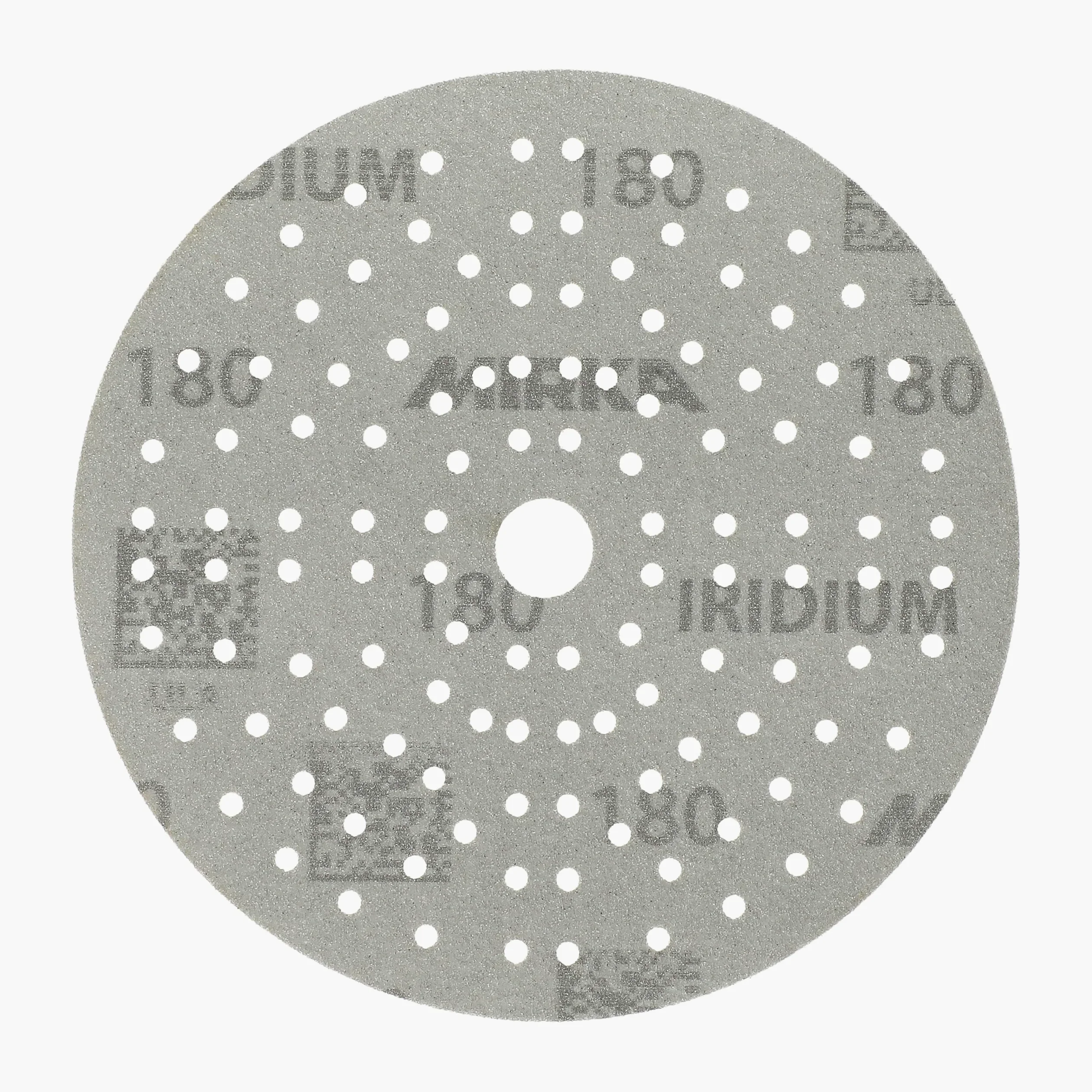 Mirka Schleifpapier Iridium Ø 150 mm Klett 121-Loch Korn 180 100 Stk | Premium-Schleifpapier Korn 180 für Lack Spachtel Grundierung Holz Stahl Kunststoff vielseitig einsetzbar