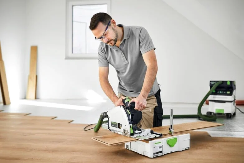 Festool Tauchsäge TS 60 KEBQ-Plus 100Y Limited Edition | Limited Edition mit Führungsschiene FS 1400/2, 100 Jahre Systainer, Wood Fine Cut Sägeblatt & FSK Kappschiene kompatibel