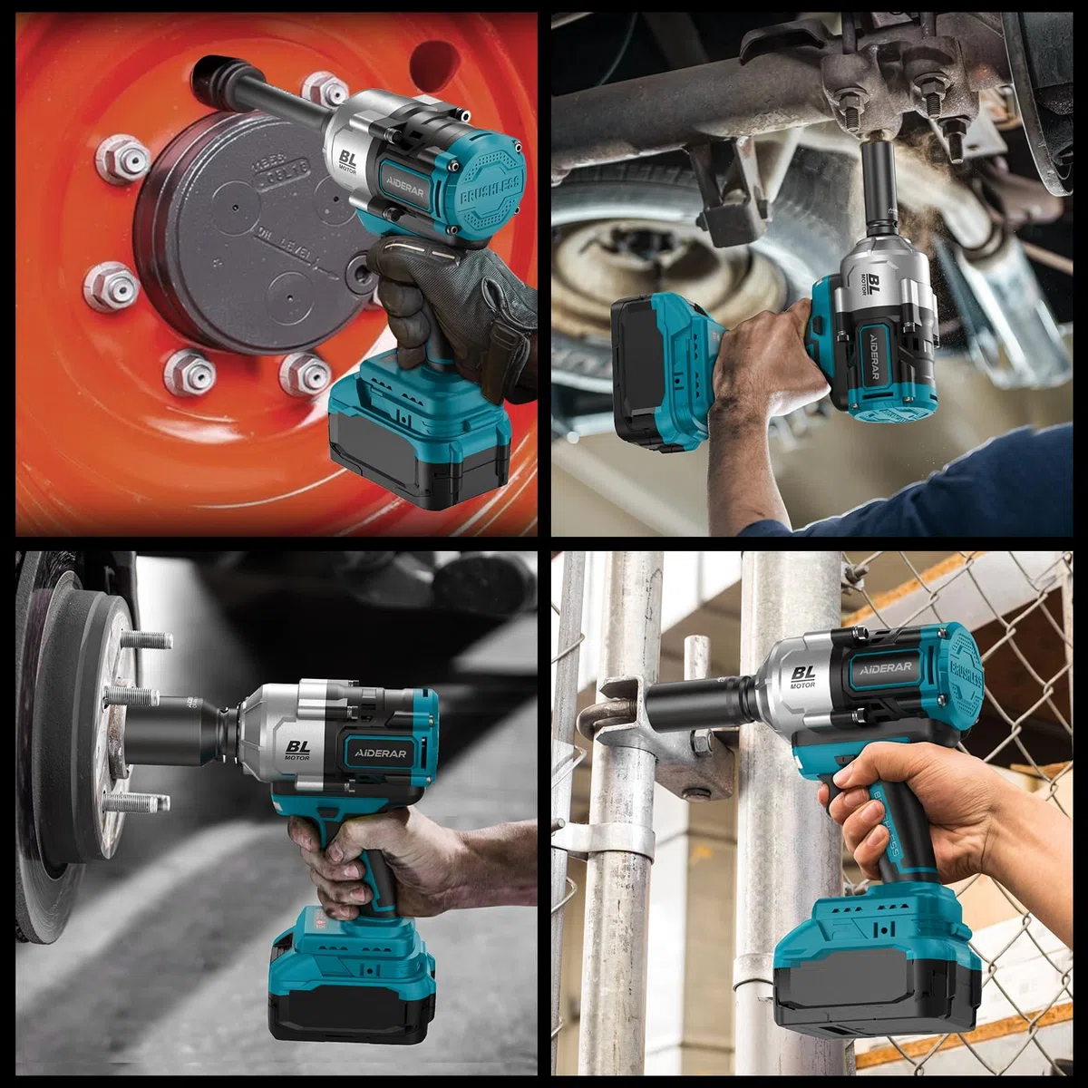 Schlagschrauber Akku 18V für Makita Batterie, 1500Nm 1/2" Bürstenlos, 3-Gang Hochdrehmoment-Werkzeug für Reifenwechsel, Rostige Schrauben, Schweres Gerät (Ohne Batterie)