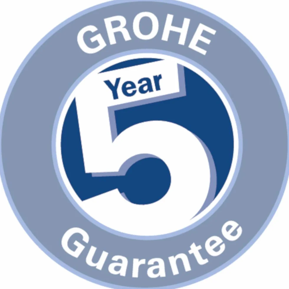 GROHE BauEdge, Badewannenarmatur (Duscharmatur für die Badewanne, Mischbatterie mit automatischer Umstellung Wanne/Brause, mit integriertem Rücklaufventil, S-Anschlüsse), chrom, 23334000