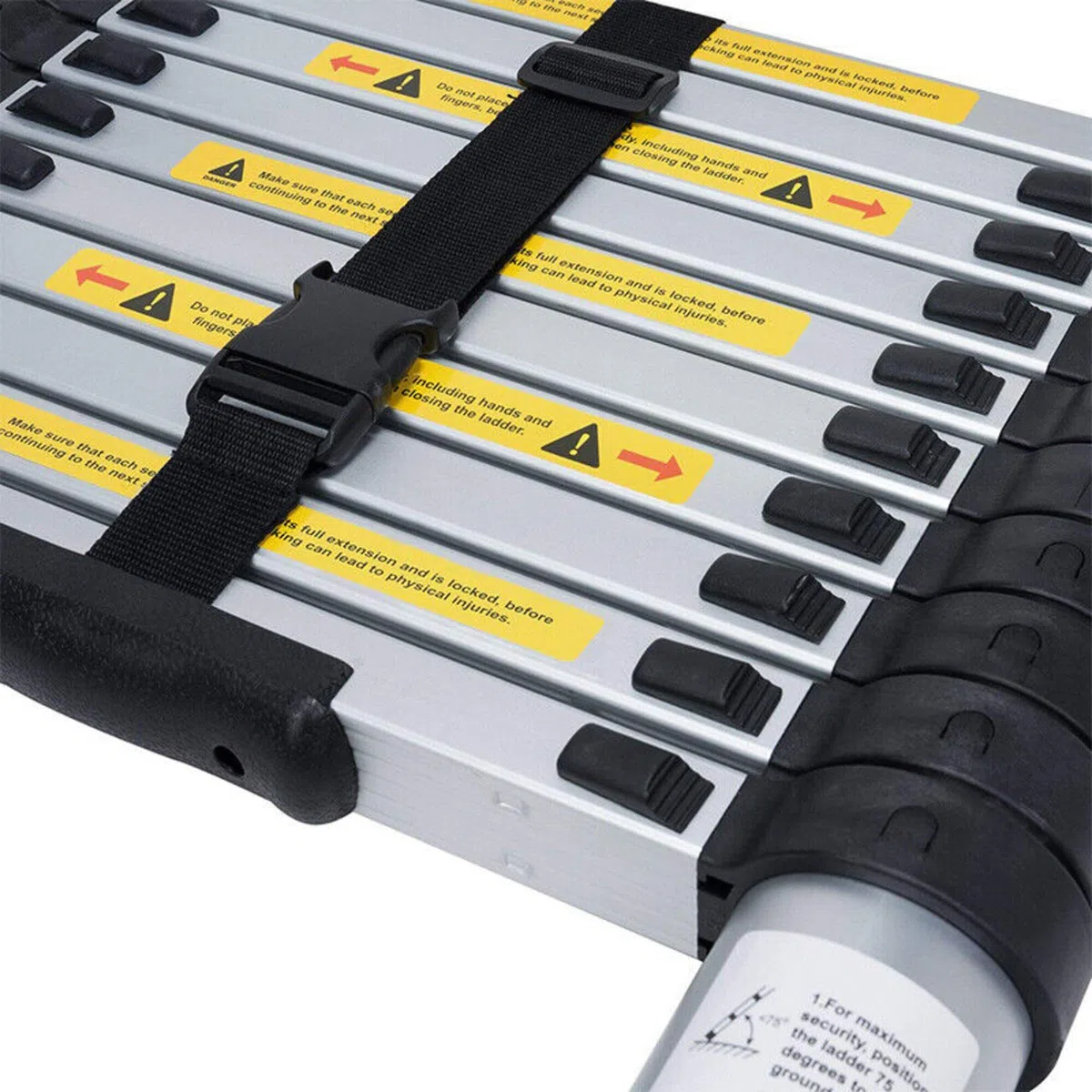Teleskopleiter Ausziehbar aus Aluminium – 5,8m / 580cm Klappbare Anlegeleiter, rutschfeste Teleskop Leiter, Belastbar & Platzsparend, Höhenverstellbare Leiter für Haushalt & Baustelle 150kg