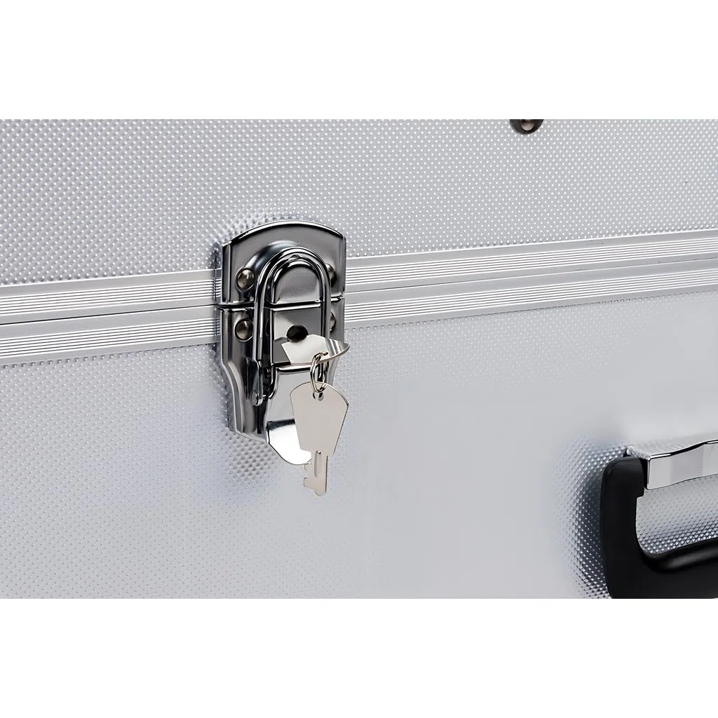 Kreher® Transportkoffer 100L - Robuster Werkzeugkoffer mit Aluminiumrahmen & ABS-Korpus, abschließbar, Metallverschlüsse, Neopren-Innenraum - Große Aufbewahrungsbox für Werkzeug, Kamera & Elektronik