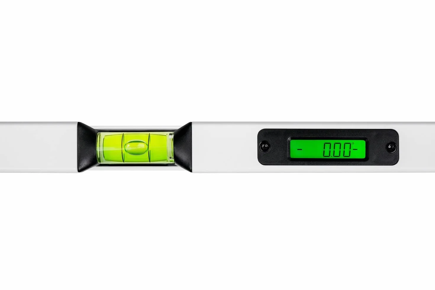 PRO900 Digitale Wasserwaage 100cm mit 2 LCD Displays und Abdeckung - Elektronische Wasserwaage mit Messwertspeicher für bis zu 19 Ergebnisse Schutzart IP65 - Farbe Weiß