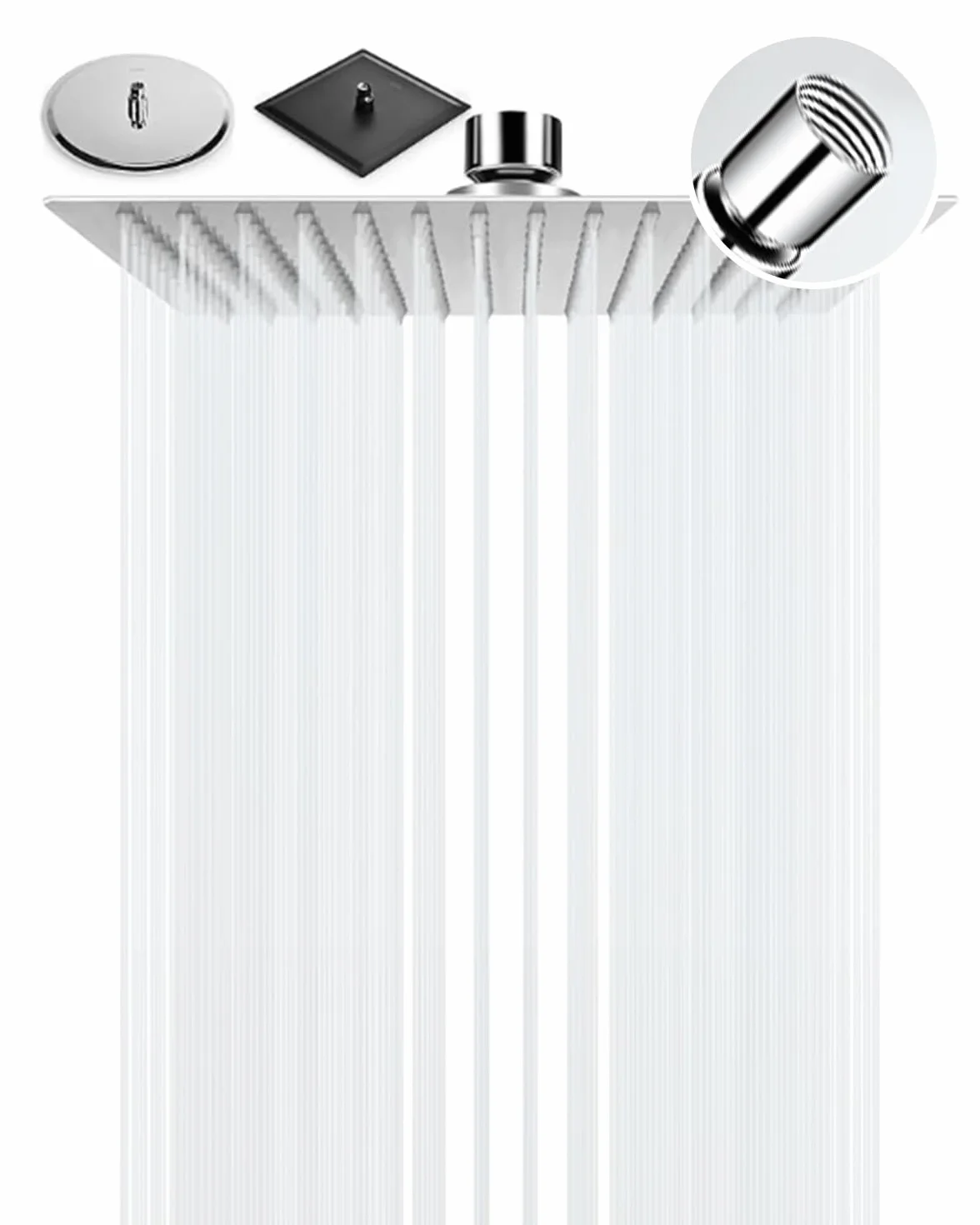 Hochwertiger Duschkopf aus Edelstahl mit verstellbarem Handbrause-Design, Effiziente Wasserersparnis und modernes, elegantes Aussehen für ein luxuriöses Duscherlebnis