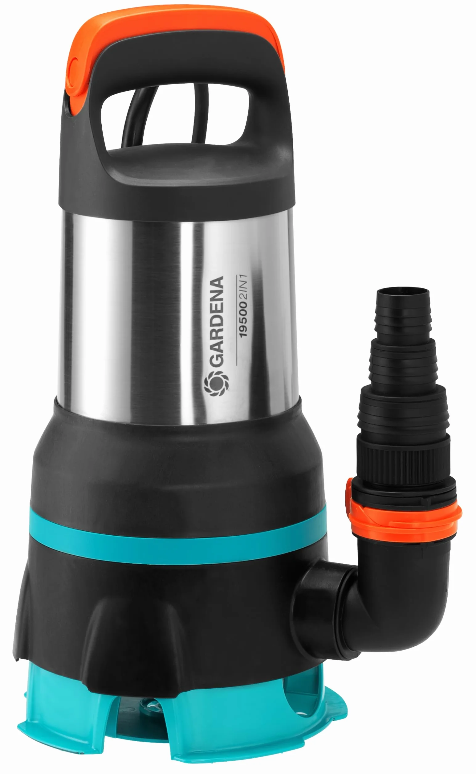 Gardena 09049-20 Klar-/Schmutzwasser-Tauchpumpe 19500 Aquasensor, Standard, small, bis zu 19.500 l/h - led-aquasensor