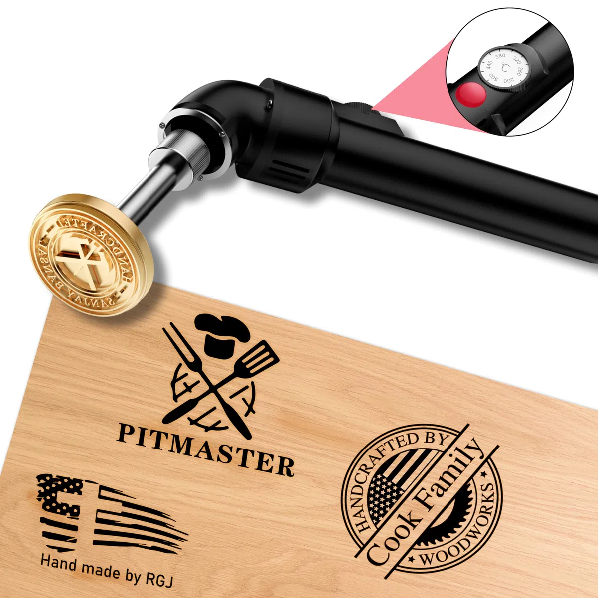 Brauch Elektrisch Brennstempel FüR Holz - Brandeisen FüR Holz Logo, Holzbearbeitungswerkzeuge, Geschenke FüR Holzbearbeitungsbegeisterte (Logo Hochladen)