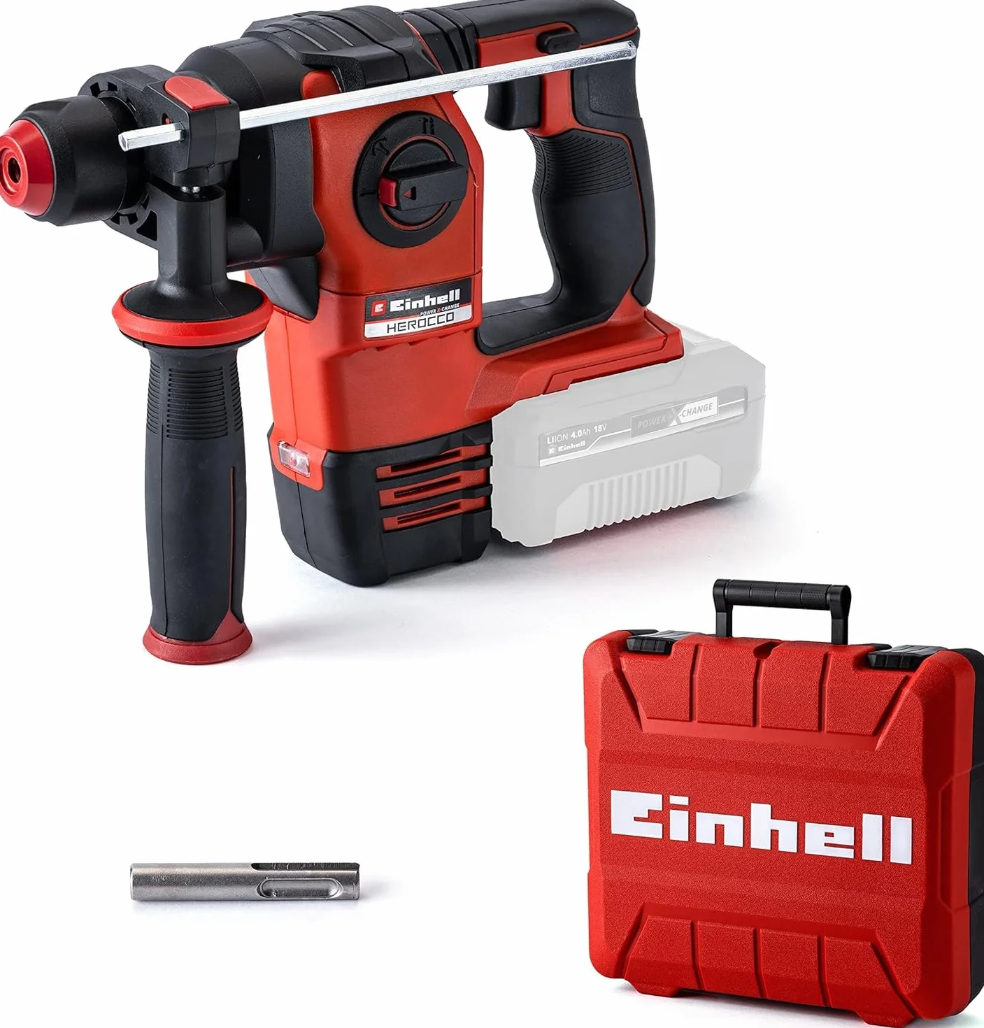 Einhell Professional Akku-Bohrhammer HEROCCO 18/20 Power X-Change (18 V, Brushless, 2,2 J, SDS-plus, pneumatisches Schlagwerk, Tiefenanschlag, inkl. Koffer, ohne Akku)
