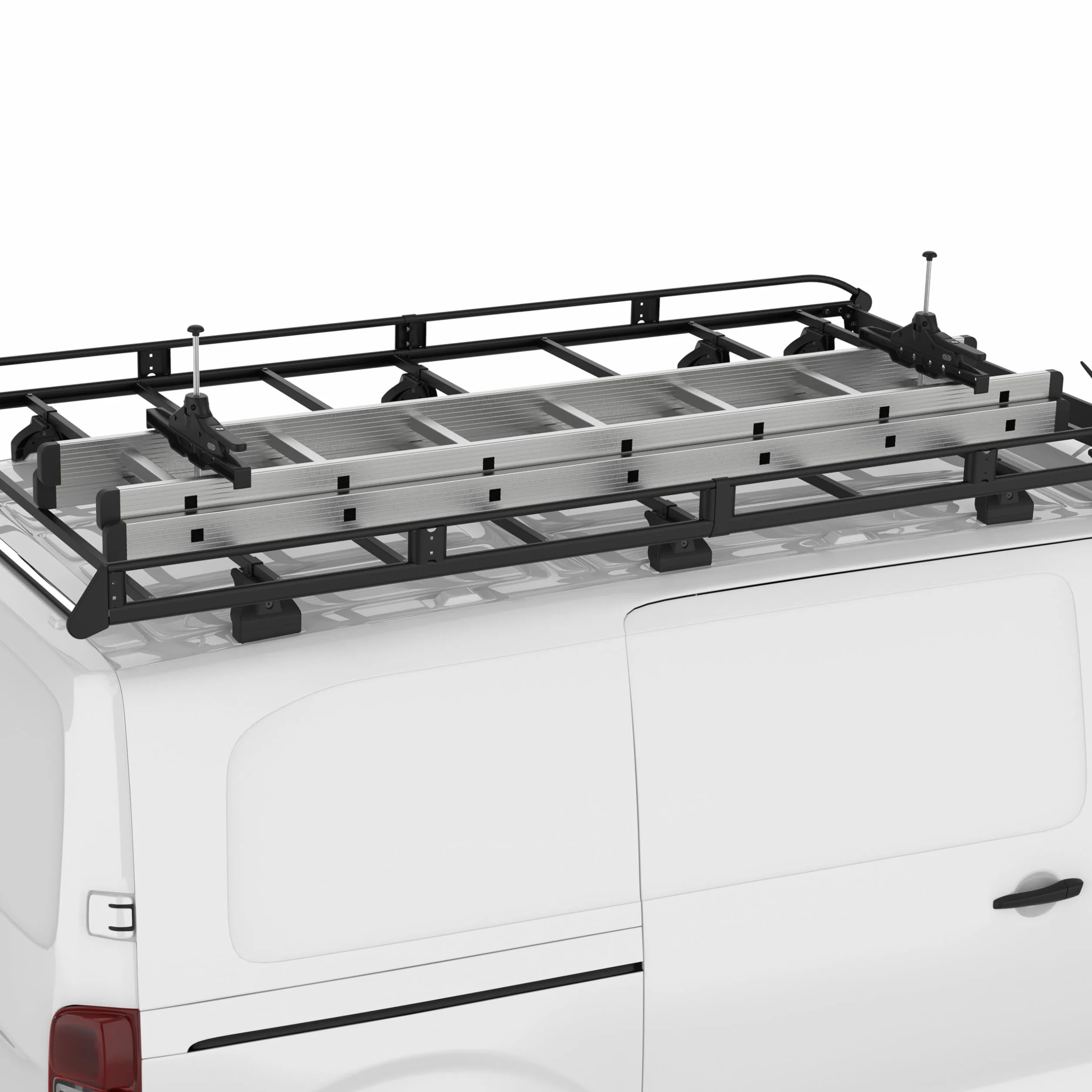 Cruz Leiterhalter Halterung für Dachträger Leitersicherung Lieferwagen Ladder Clamp, schwarz